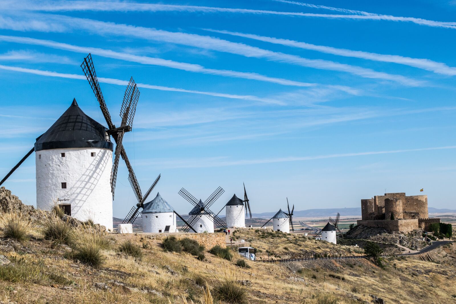 Nikon D3300 sample photo. Windmills, castle, landscape photography