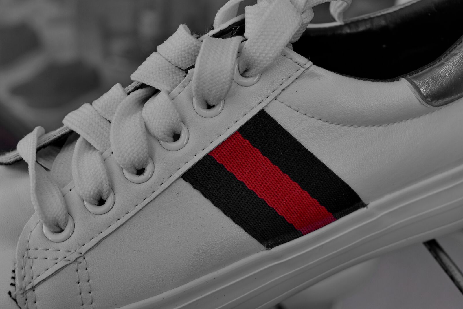 Nikon D5500 sample photo. Fashion, shoelace, sneakers, leather photography