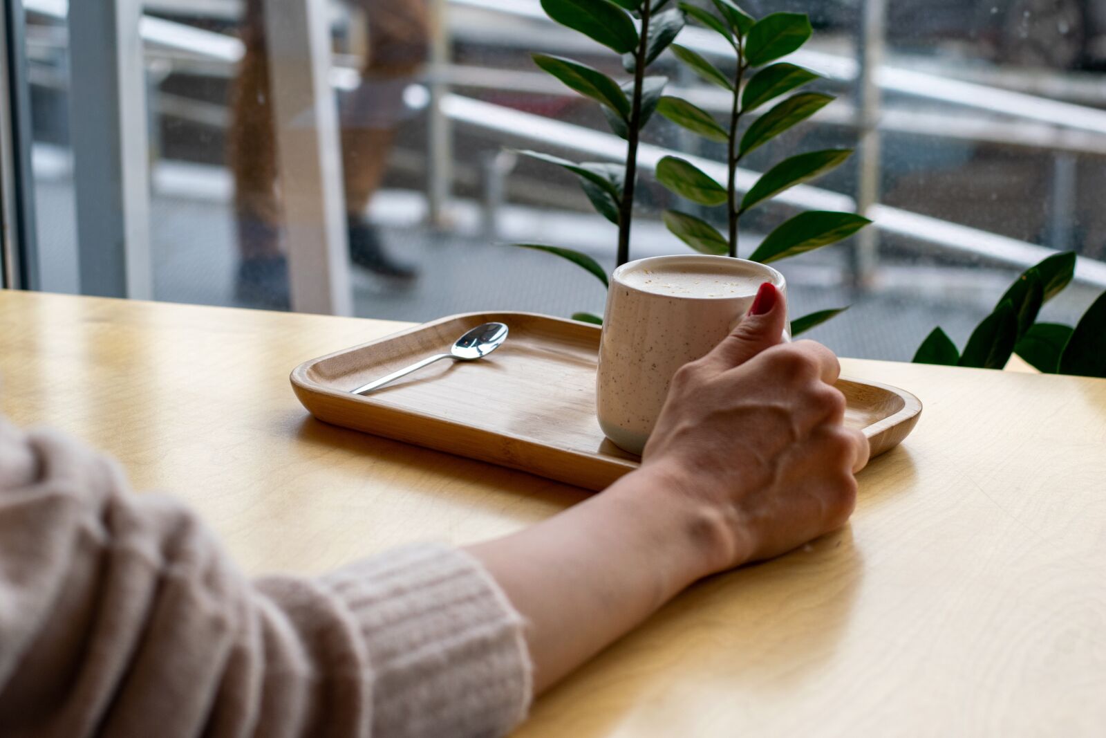 Nikon D5300 sample photo. Hand, coffee, table photography