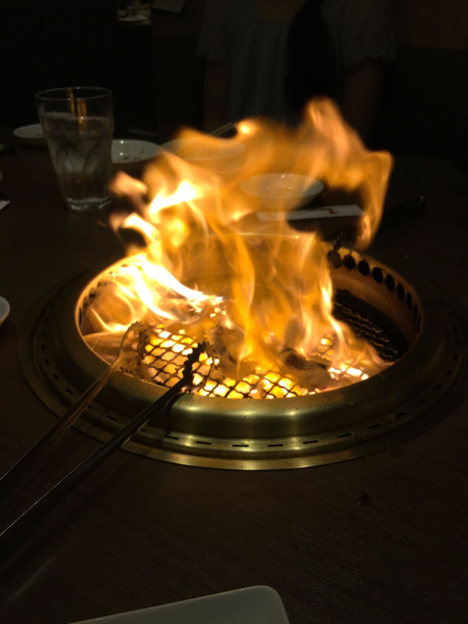 Apple iPod touch sample photo. Flame, yakiniku, wire mesh photography