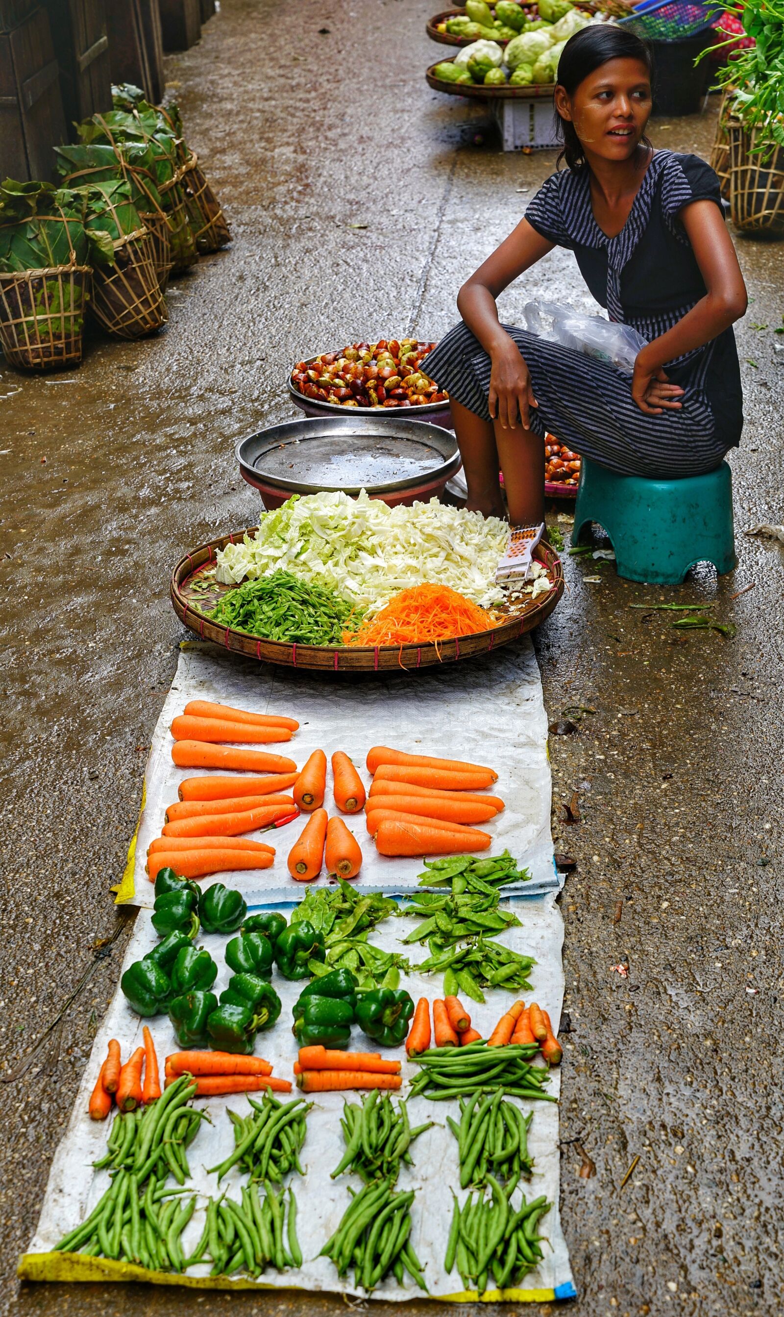 Selling vegetables