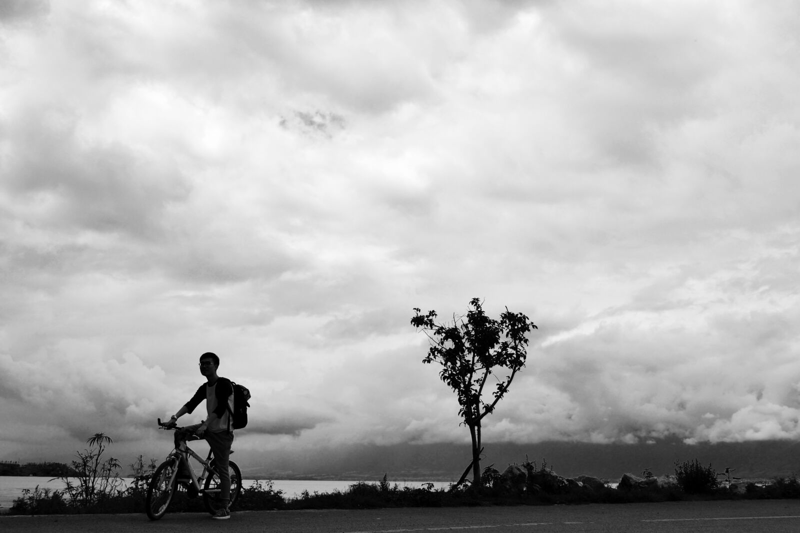 Nikon D3100 sample photo. Bicycle, black, and, white photography