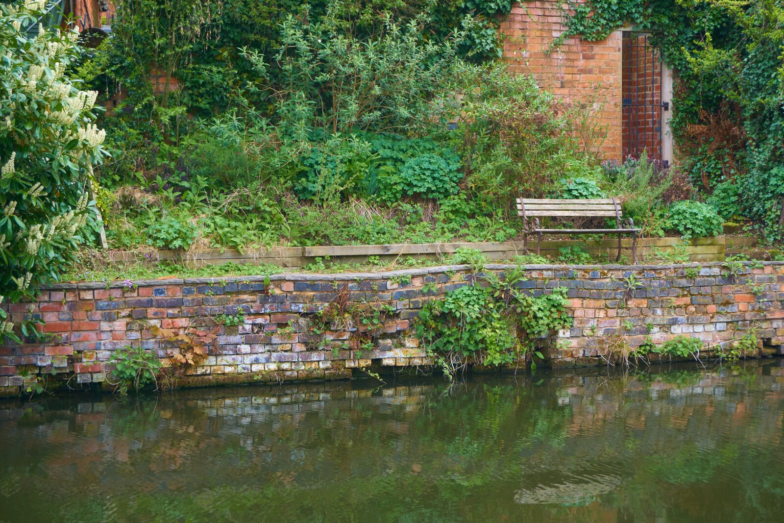 Sony a6000 sample photo. Bench, seat, canal photography