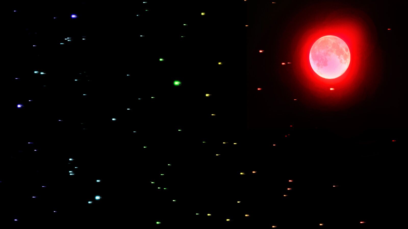Sony Cyber-shot DSC-HX300 sample photo. Moon, stars, colors photography