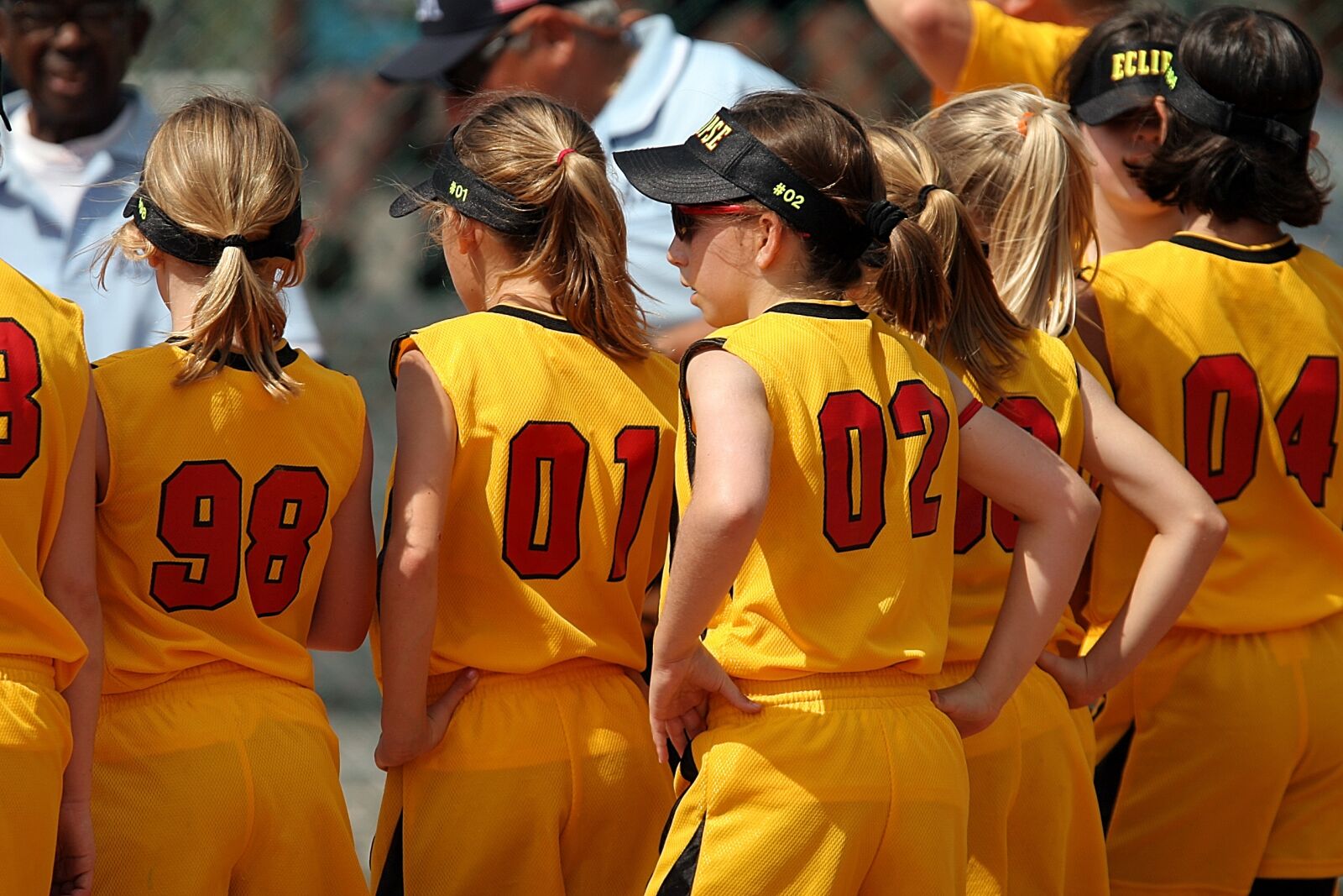 Canon EOS 20D sample photo. Softball, team, girls photography