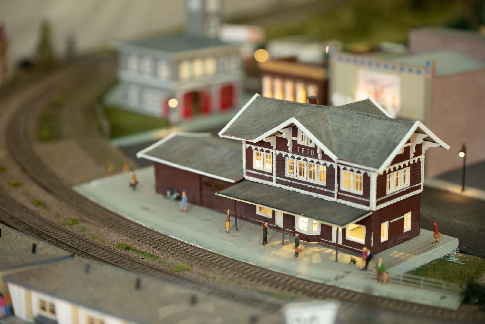 Nikon D750 sample photo. Railway station, model railway photography