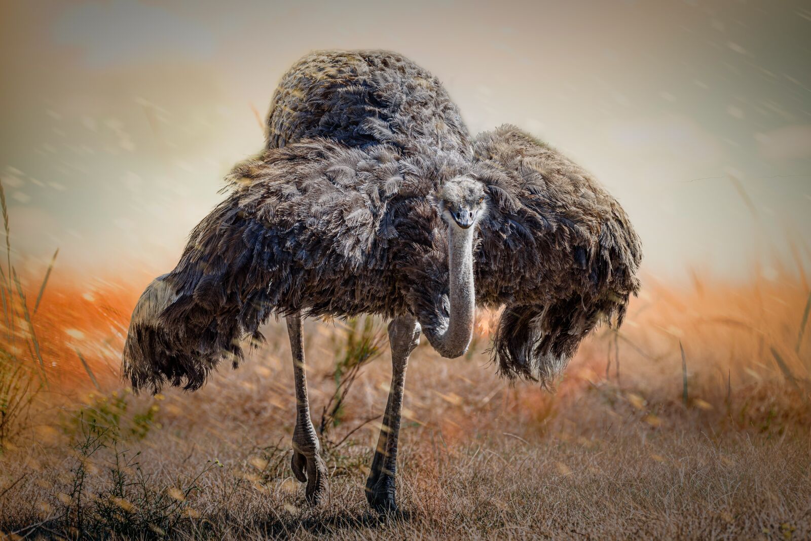 Nikon D750 sample photo. Ostrich, animal, safari photography