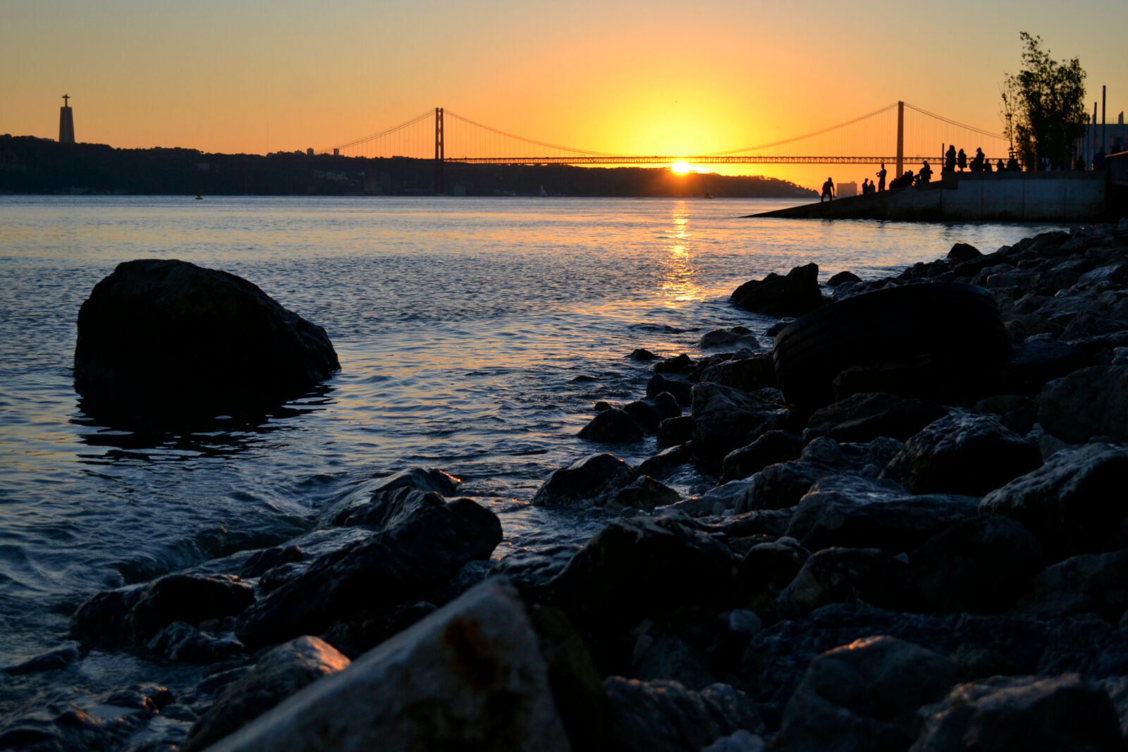 Nikon D3100 sample photo. Bridge, lisbon, portugal, sunset photography