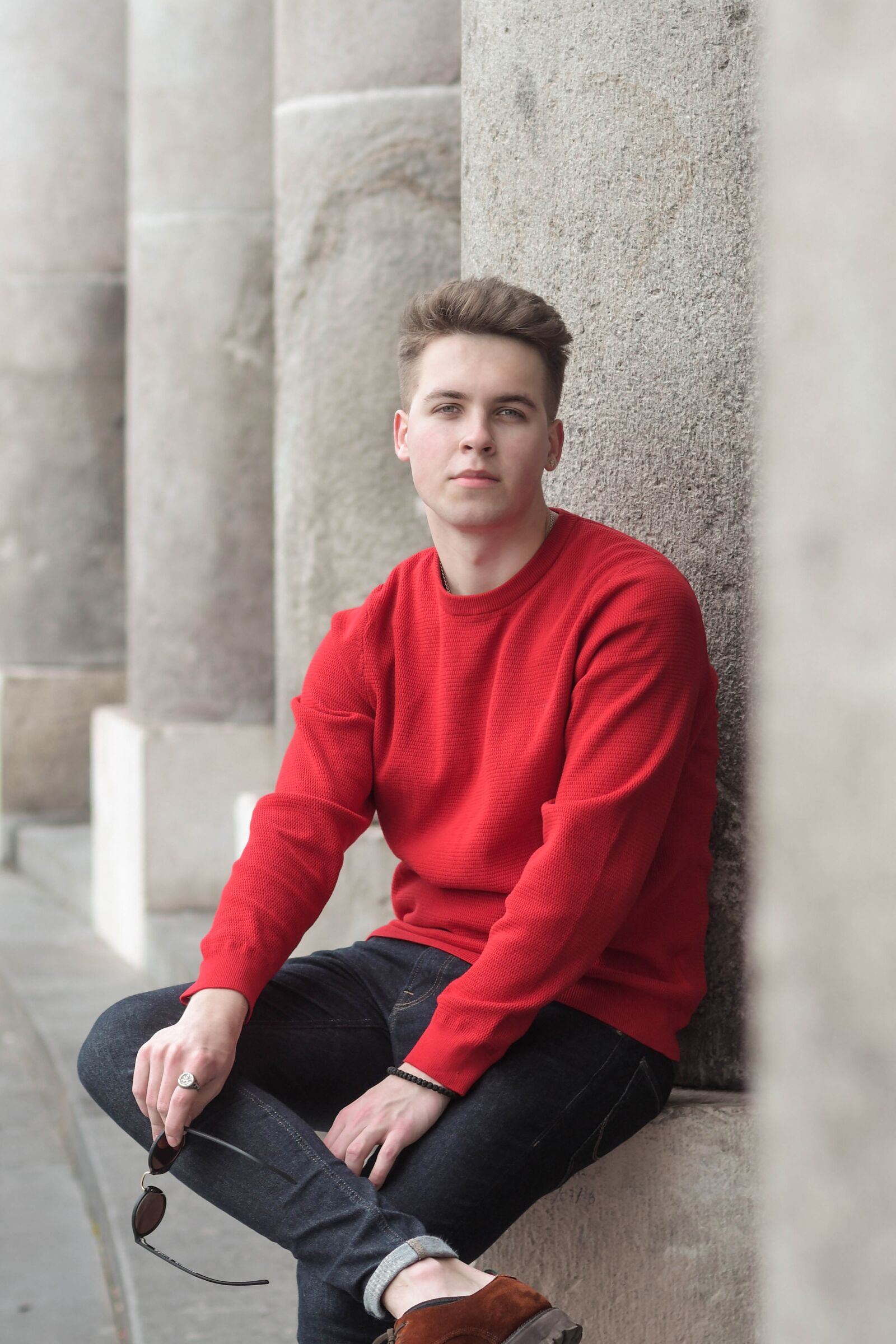 Nikon D500 sample photo. Boy, young man, red photography