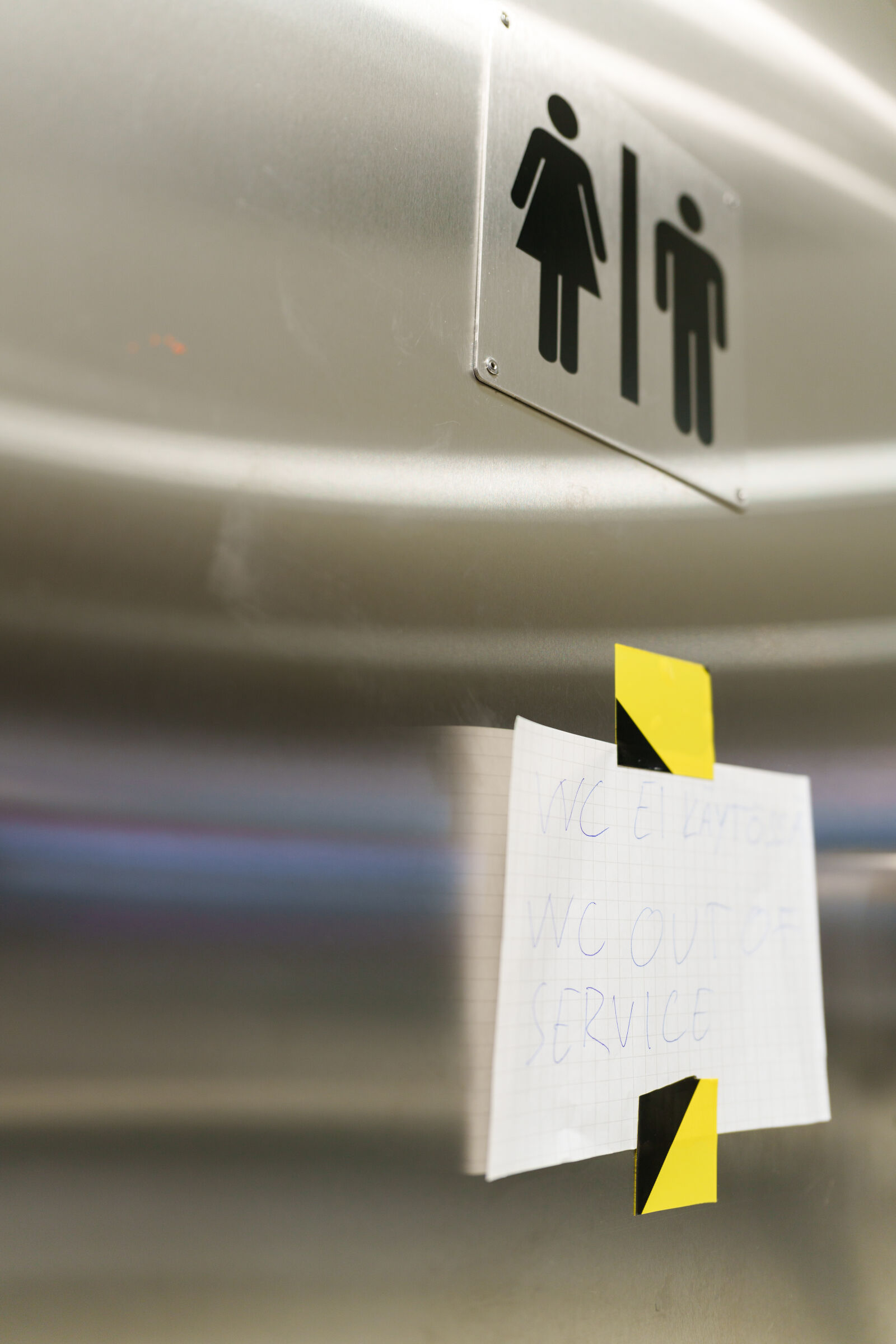 Sony a7R V sample photo. Out of order toilet photography