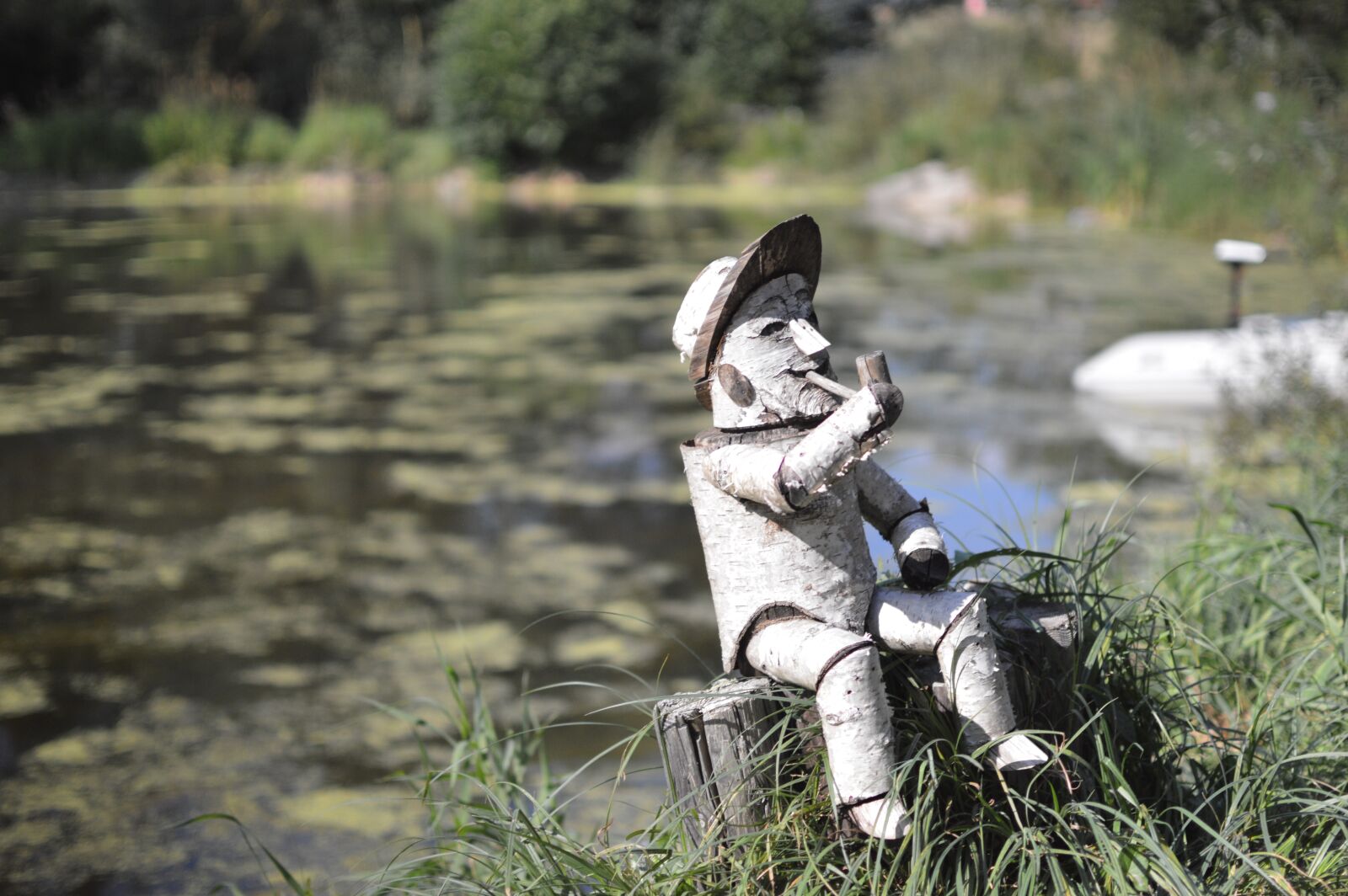 Nikon D3200 sample photo. Little man, wood doll photography