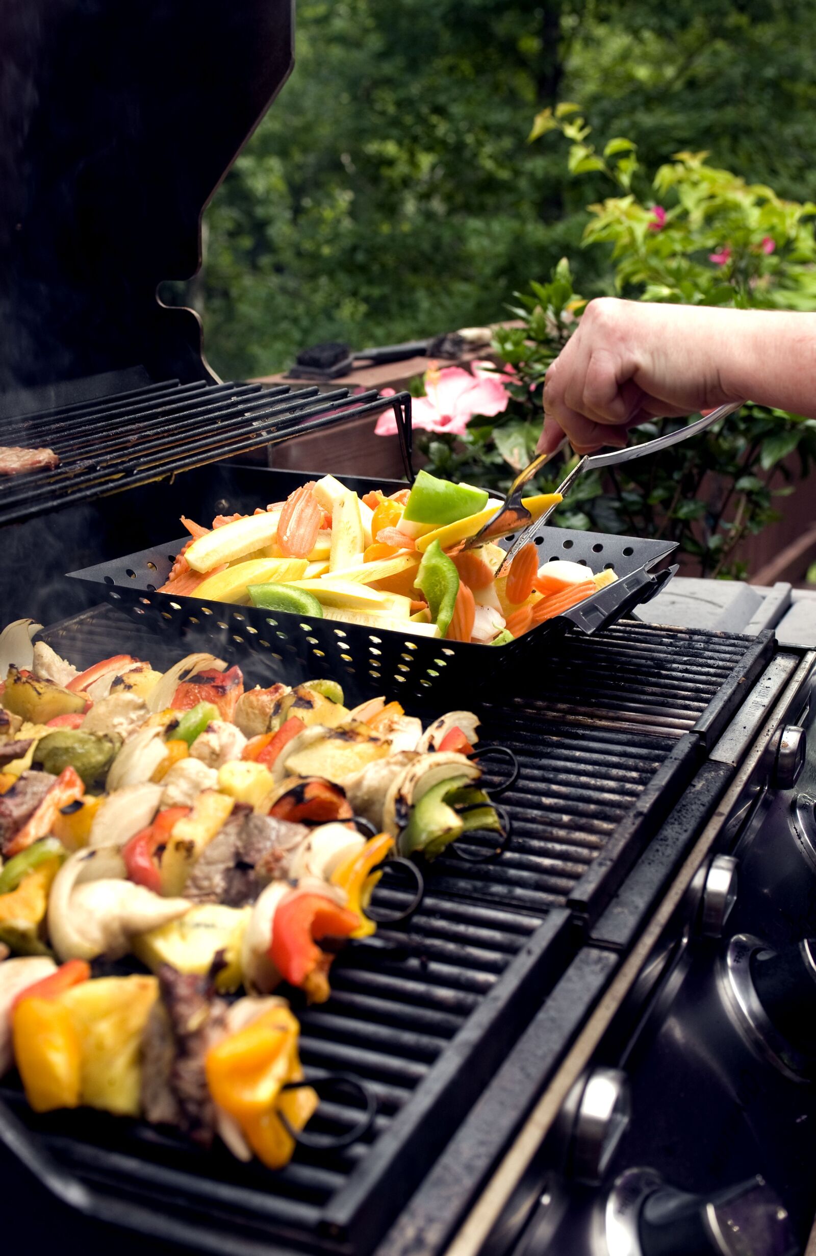 Nikon D300 sample photo. Four, freshly, prepared, kabobs photography