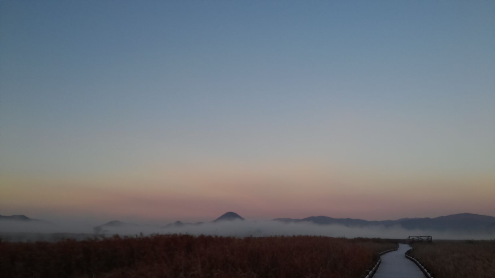 LG OPTIMUS G PRO sample photo. Suncheon bay, dawn, fog photography