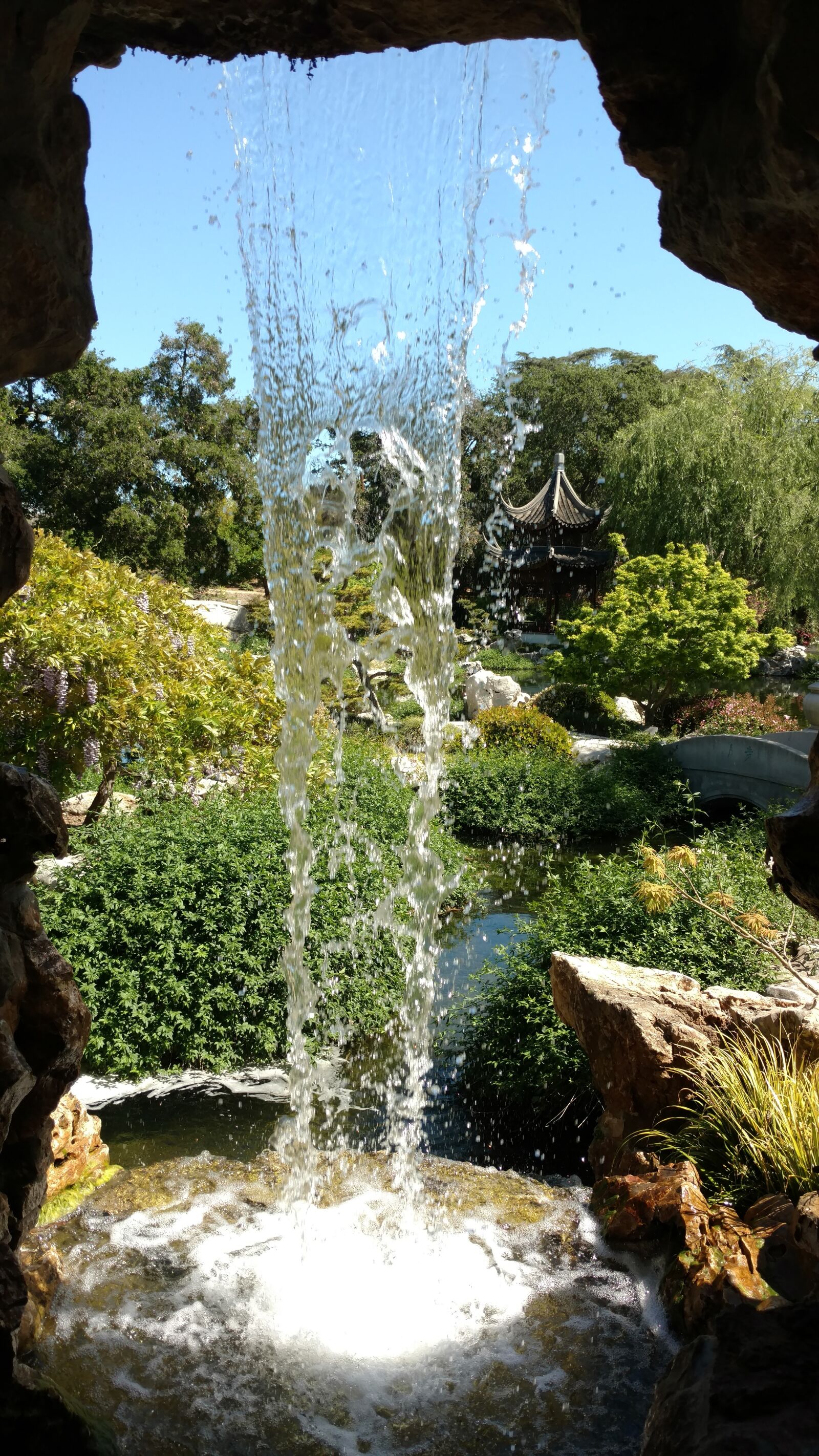 Motorola Moto X Pure Edition sample photo. Huntington garden, waterfall, zen photography