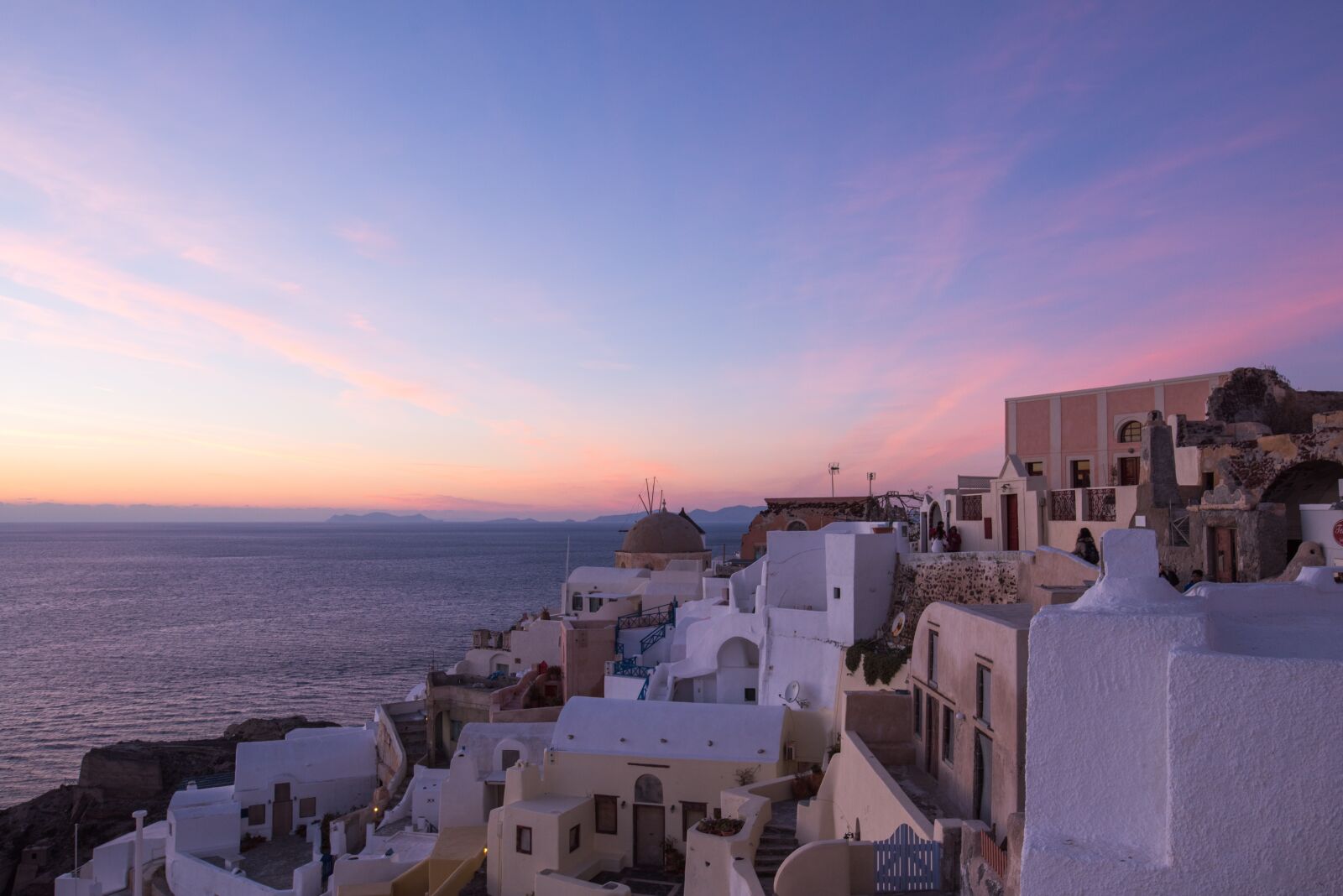 Nikon D810 sample photo. Santorini, sunset, magic hour photography