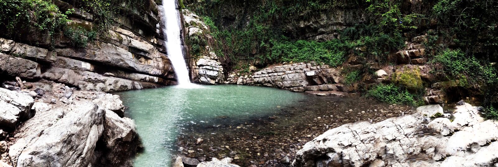 Apple iPhone 5 sample photo. Waterfalls, surrounded, by, green photography