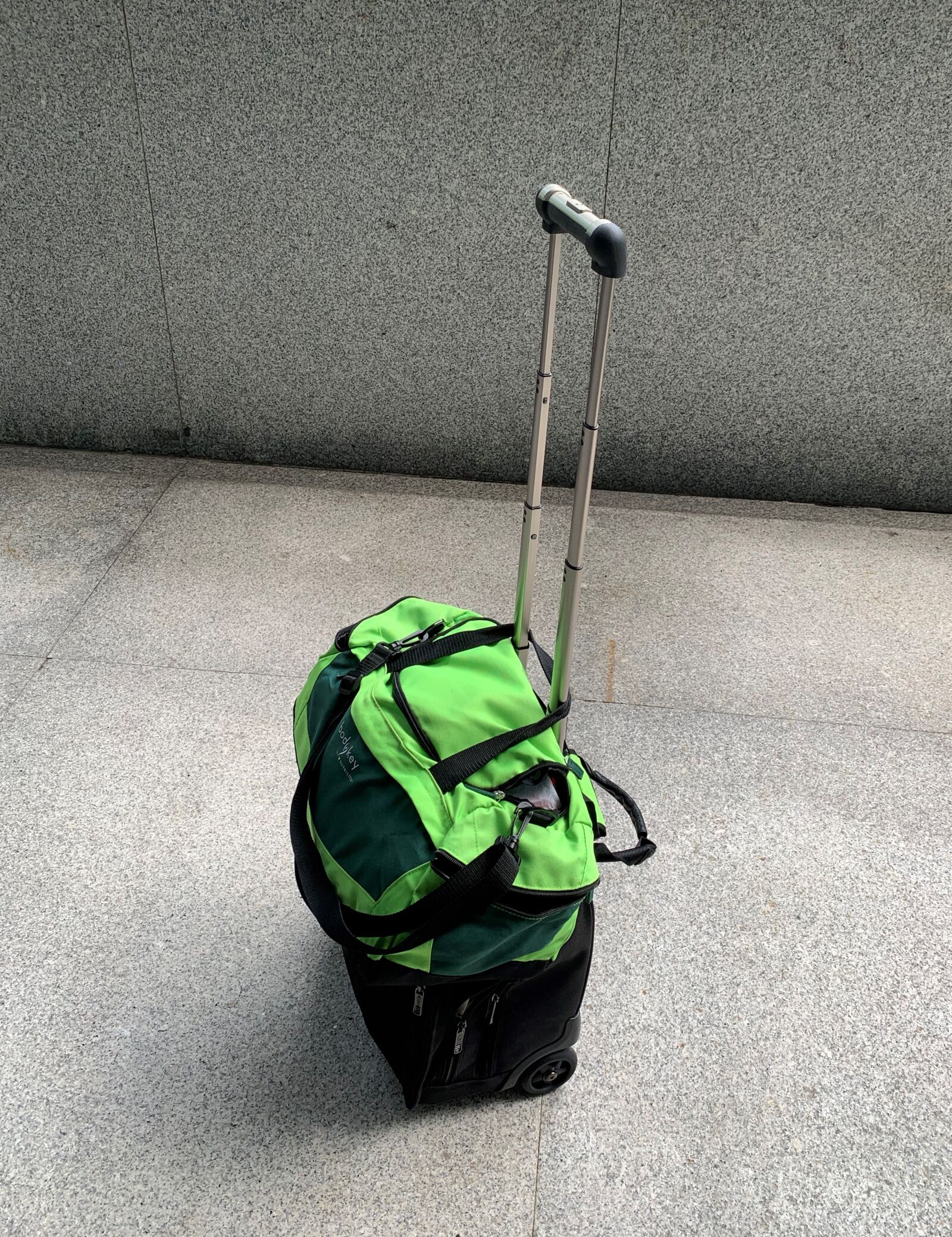 Apple iPhone XR sample photo. Trolley, bag, traveler photography