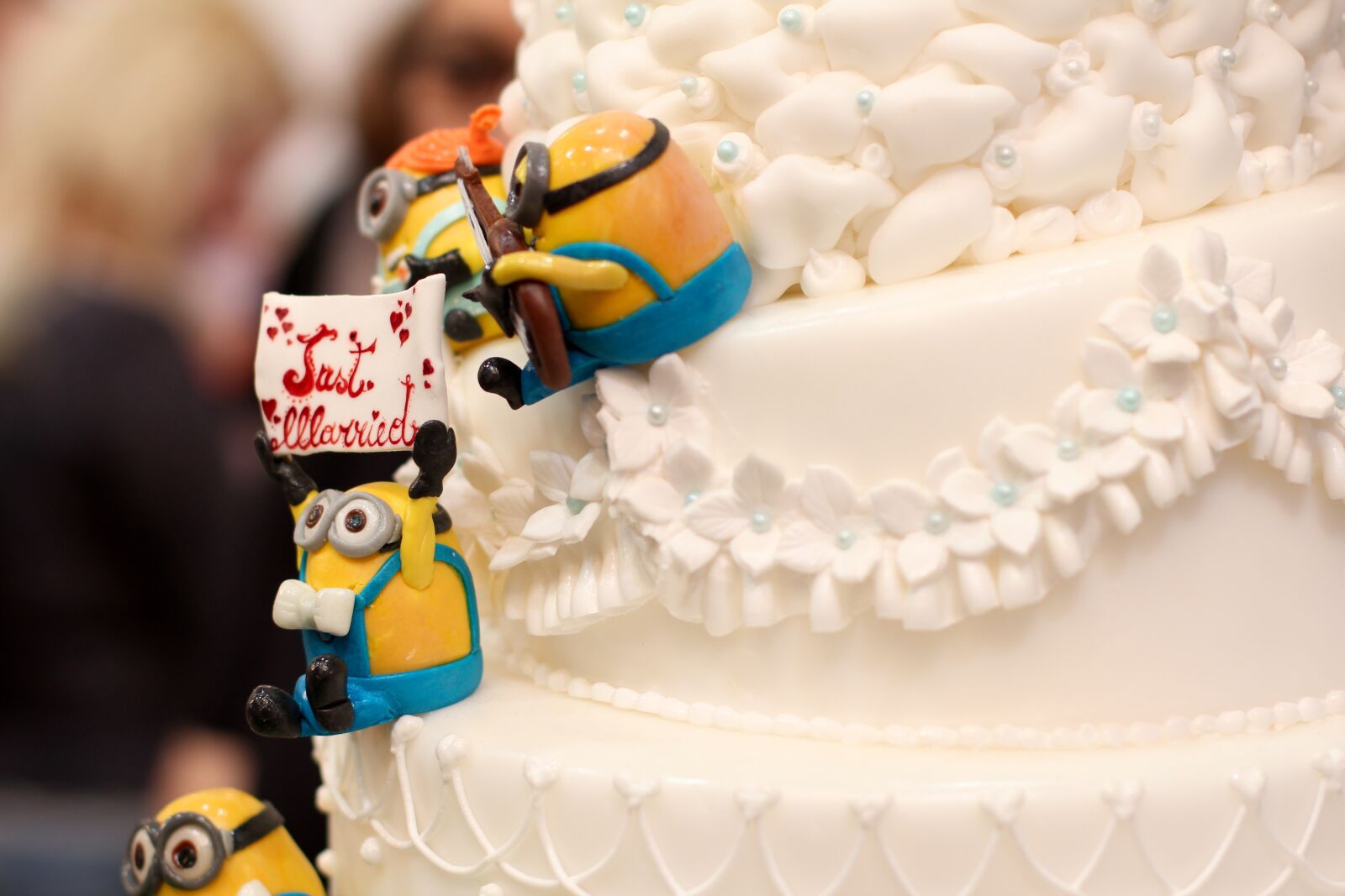 Canon EOS 600D (Rebel EOS T3i / EOS Kiss X5) + Canon EF 50mm F1.4 USM sample photo. Just married, minions, wedding photography