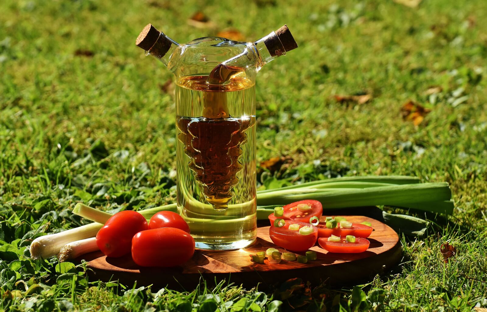 Nikon D7200 sample photo. Vinegar, oil, tomatoes photography