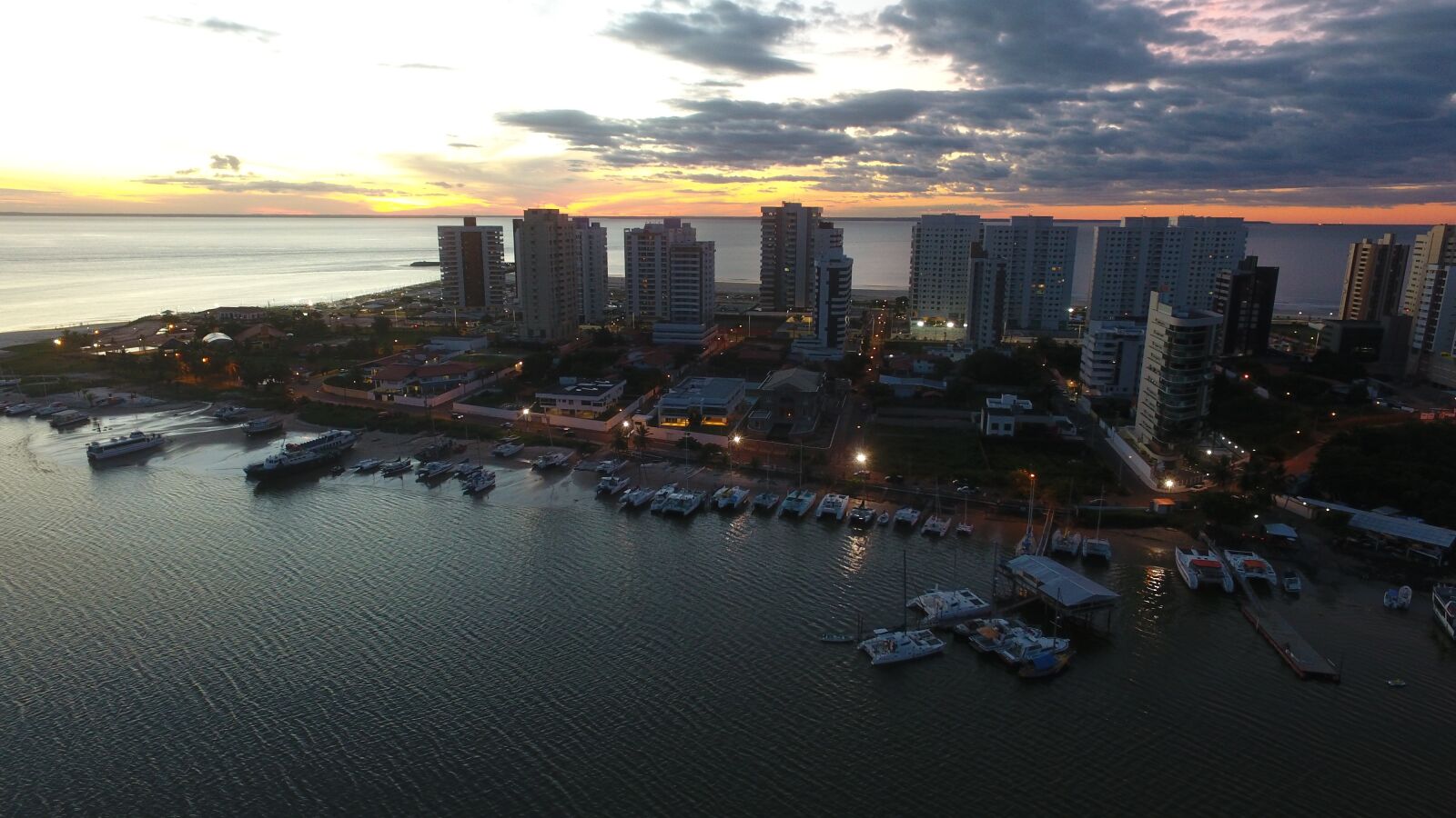 DJI FC330 sample photo. Buildings, ocean, boats photography