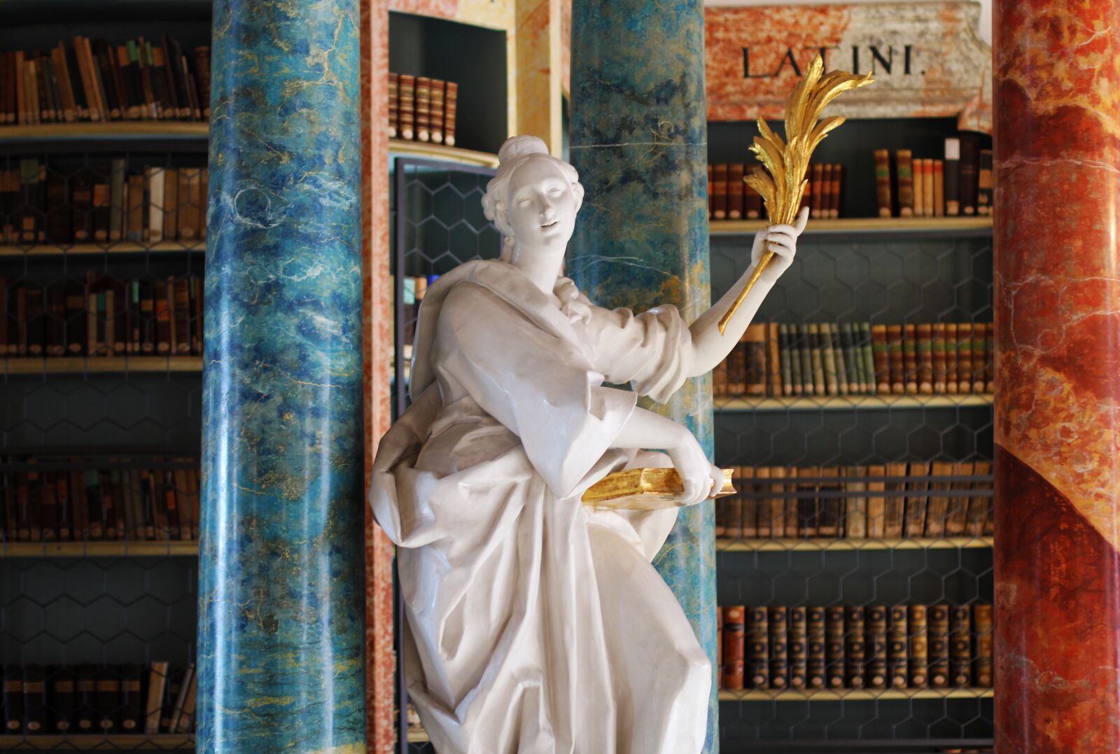 Canon EF 50mm F1.4 USM sample photo. The monastery library, rococo photography