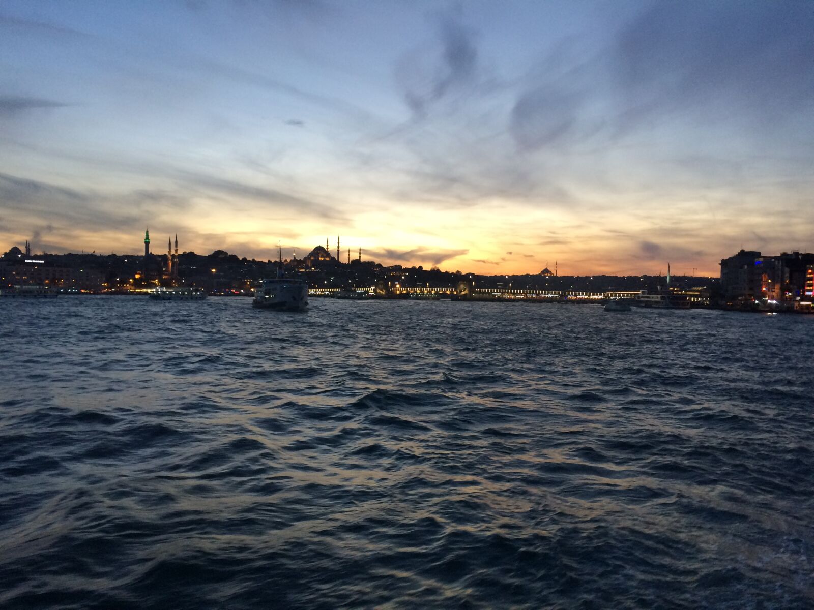 iPhone 5s back camera 4.15mm f/2.2 sample photo. City, clouds, istanbul, sea photography
