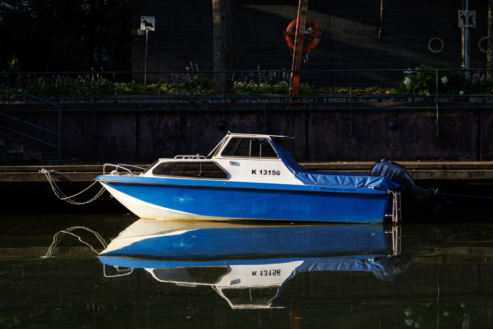 Canon EOS R10 sample photo. The blue boat canal photography