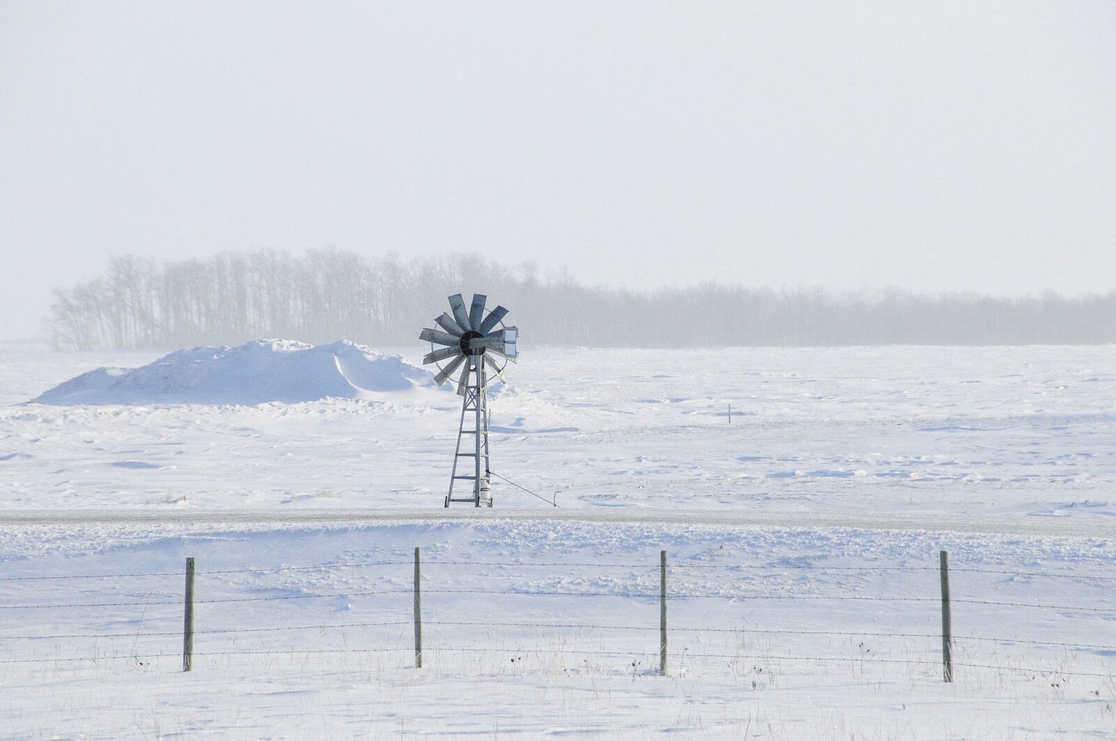 Nikon D300 sample photo. Windmill, winter, landscape photography