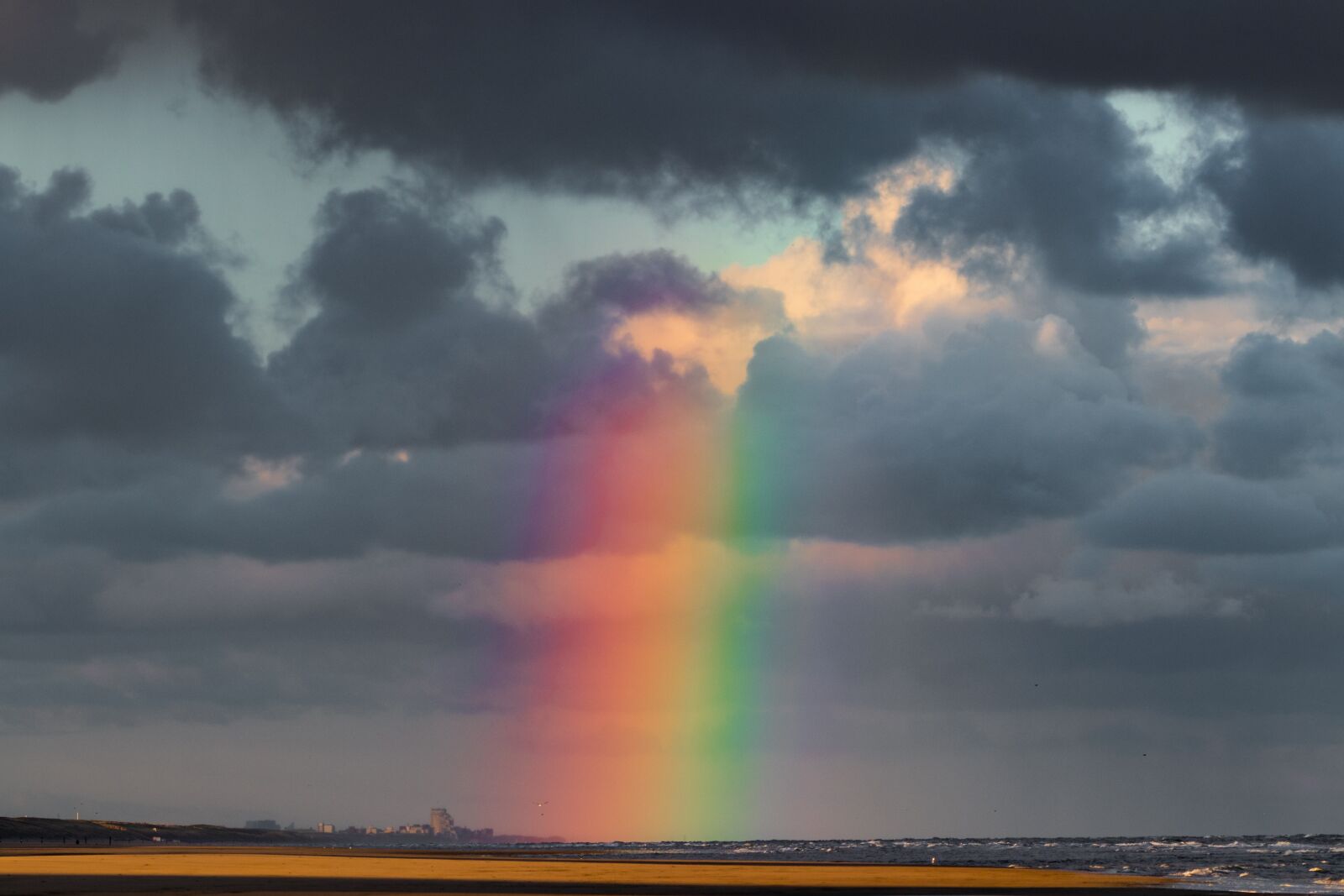 Canon EOS 80D sample photo. Rainbow, sea, clouds photography