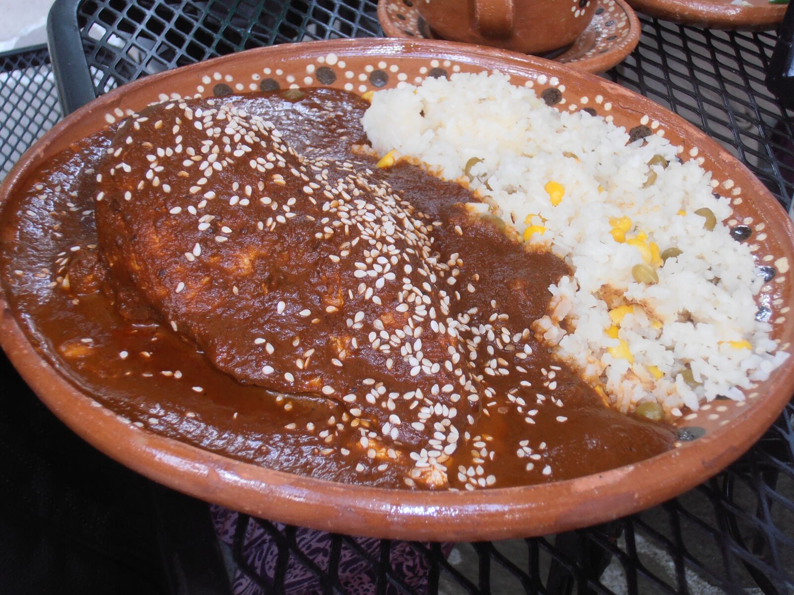 Olympus VR320,D725 sample photo. Mole, rice, food photography