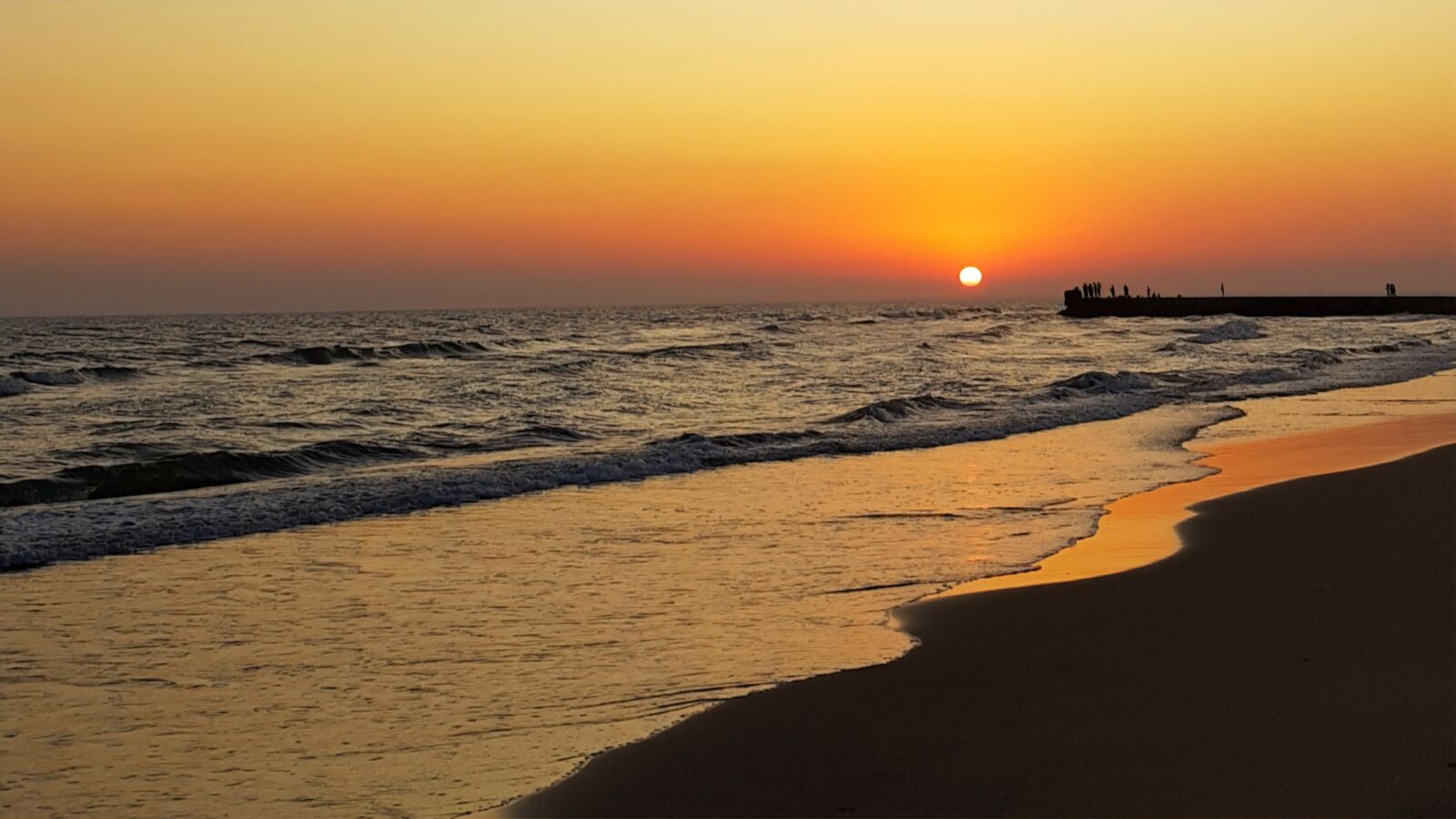 Samsung Galaxy S8+ sample photo. Sea, beach, beautiful sunset photography