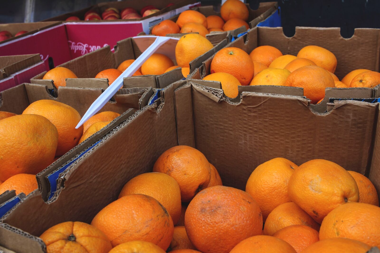 Canon EF-S 24mm F2.8 STM sample photo. Fruit, fruit stand, boxes photography