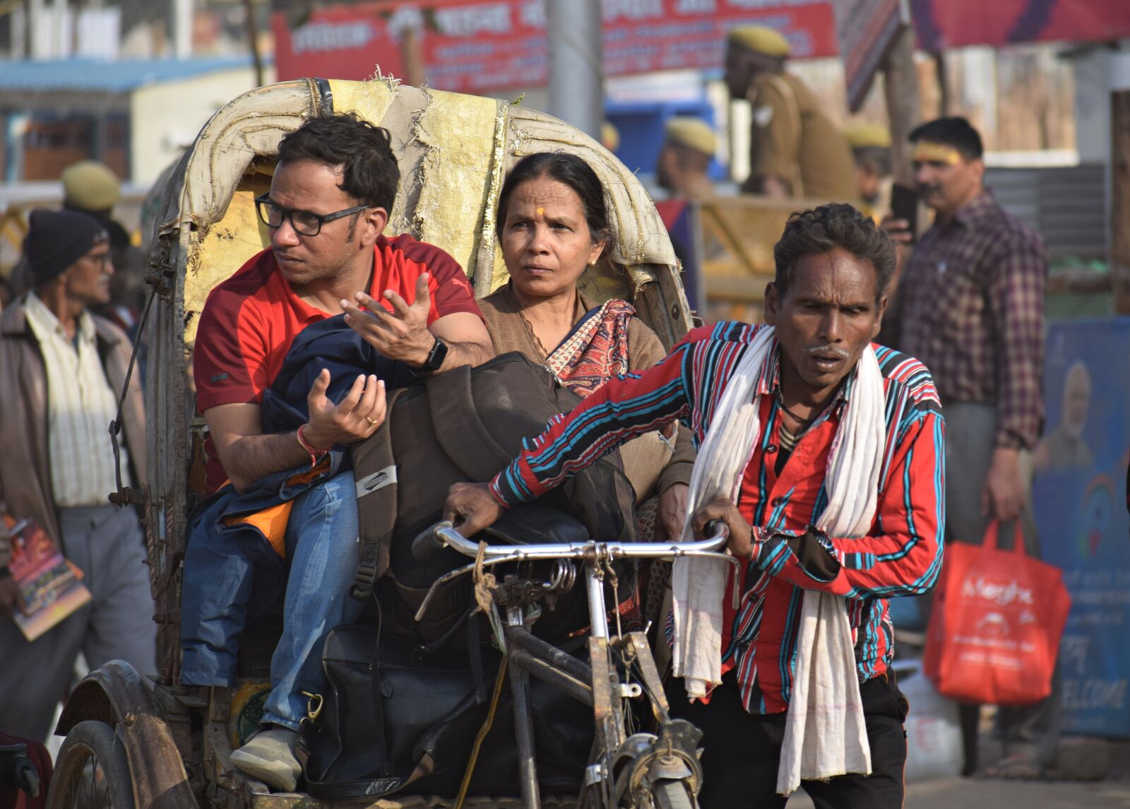 Nikon D3300 sample photo. Rickshaw, puller, taxi photography