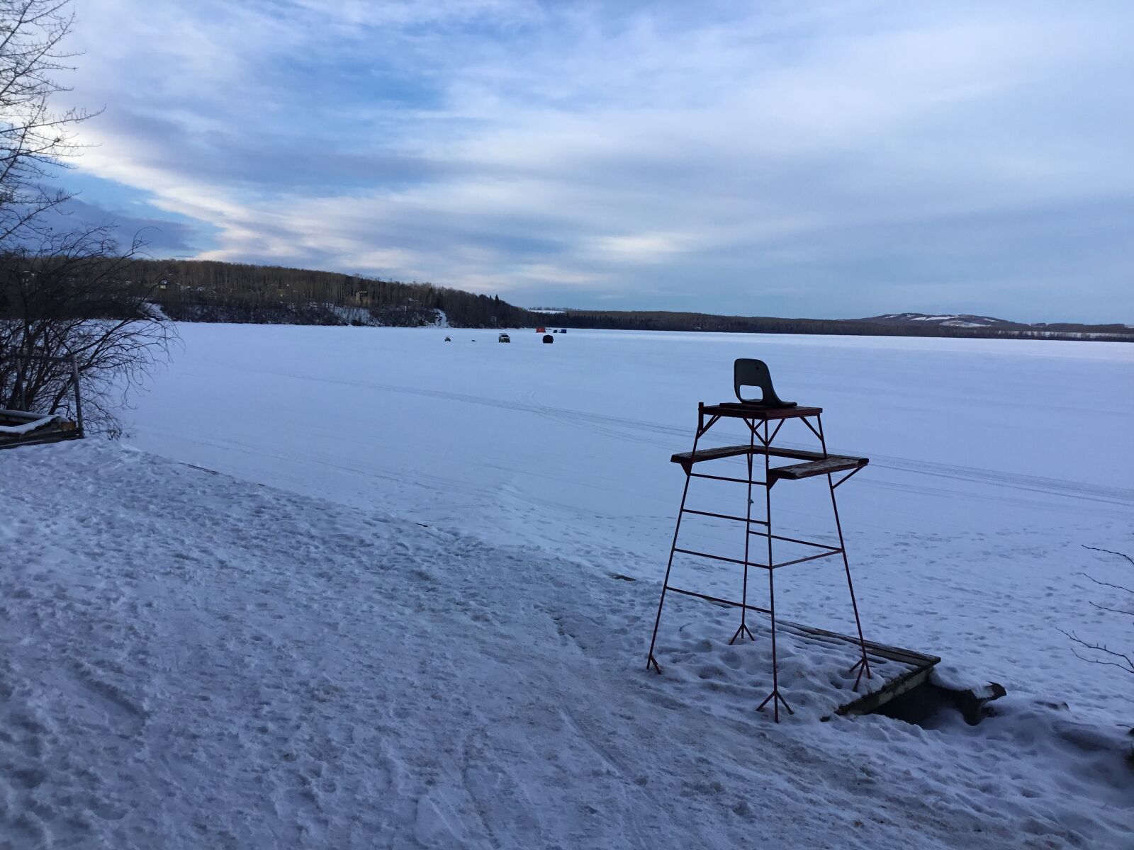 Apple iPad (5th generation) sample photo. Frozen lake, winter, alberta photography