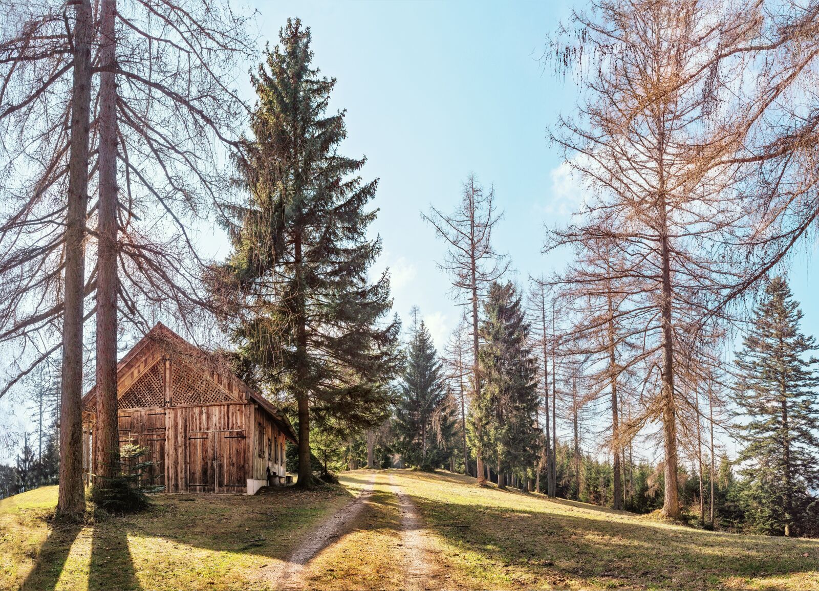 OLYMPUS M.25mm F1.2 sample photo. Hut, hill, salzkammergut photography