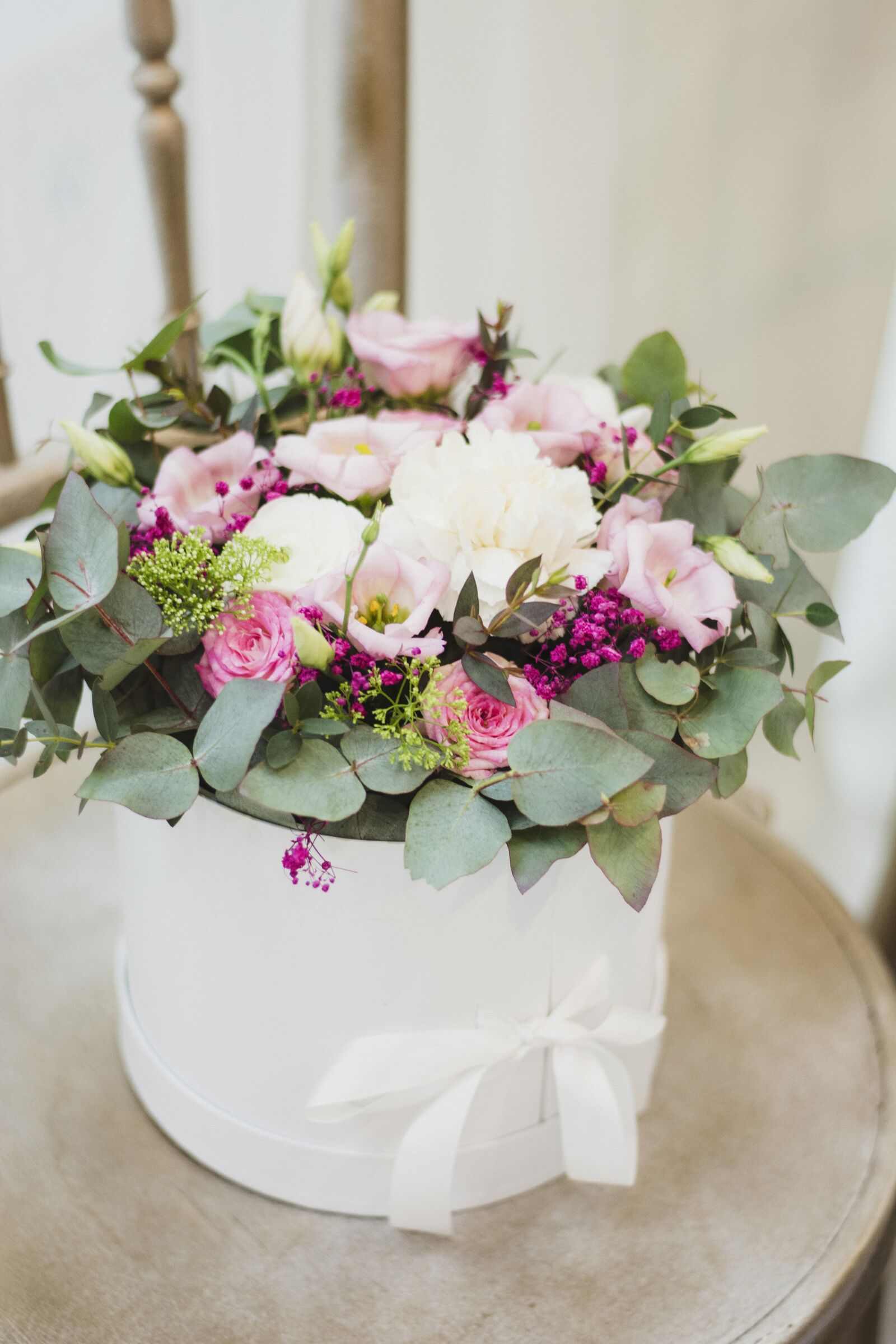 Nikon D5200 sample photo. Flowers, box, eukaliptus photography
