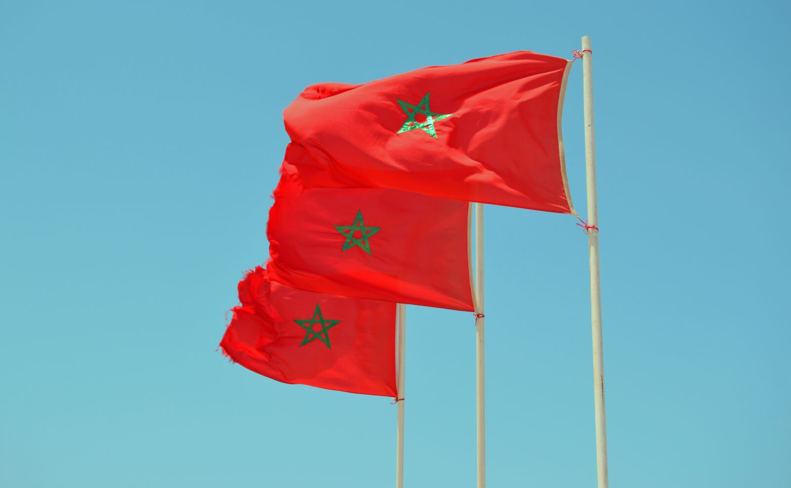 Nikon D3100 sample photo. Morocco, flag, blue sky photography