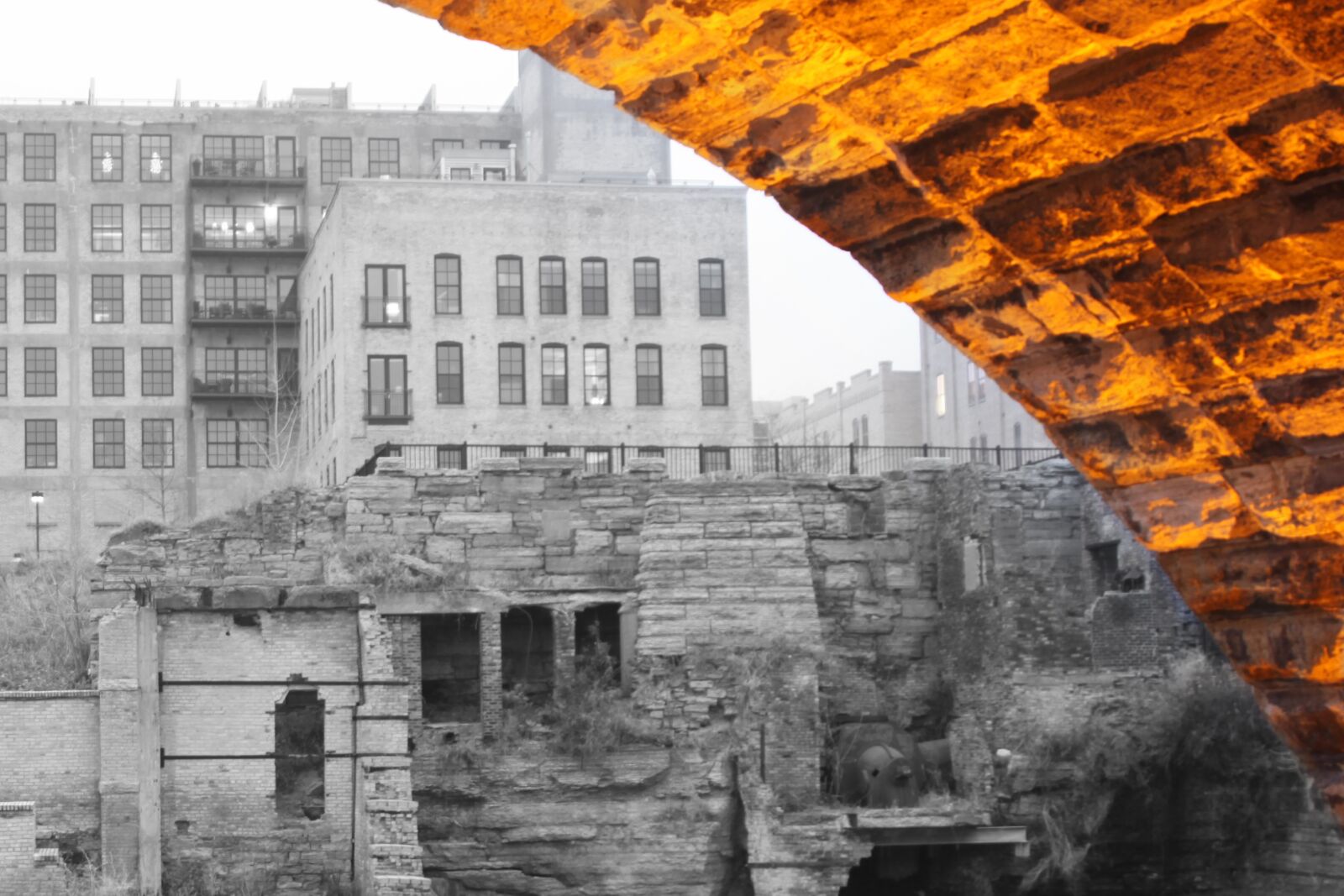 Canon EOS 50D sample photo. Bridge, mill ruins park photography