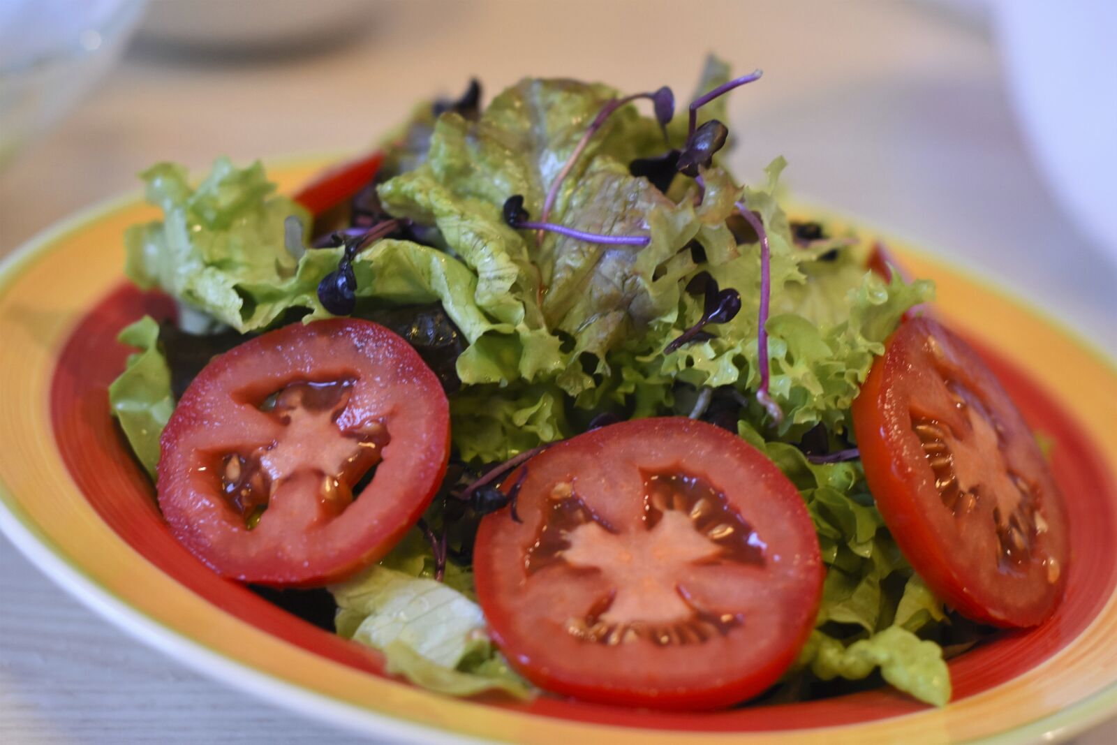 Nikon D7200 sample photo. Salad, leaf lettuce, tomato photography