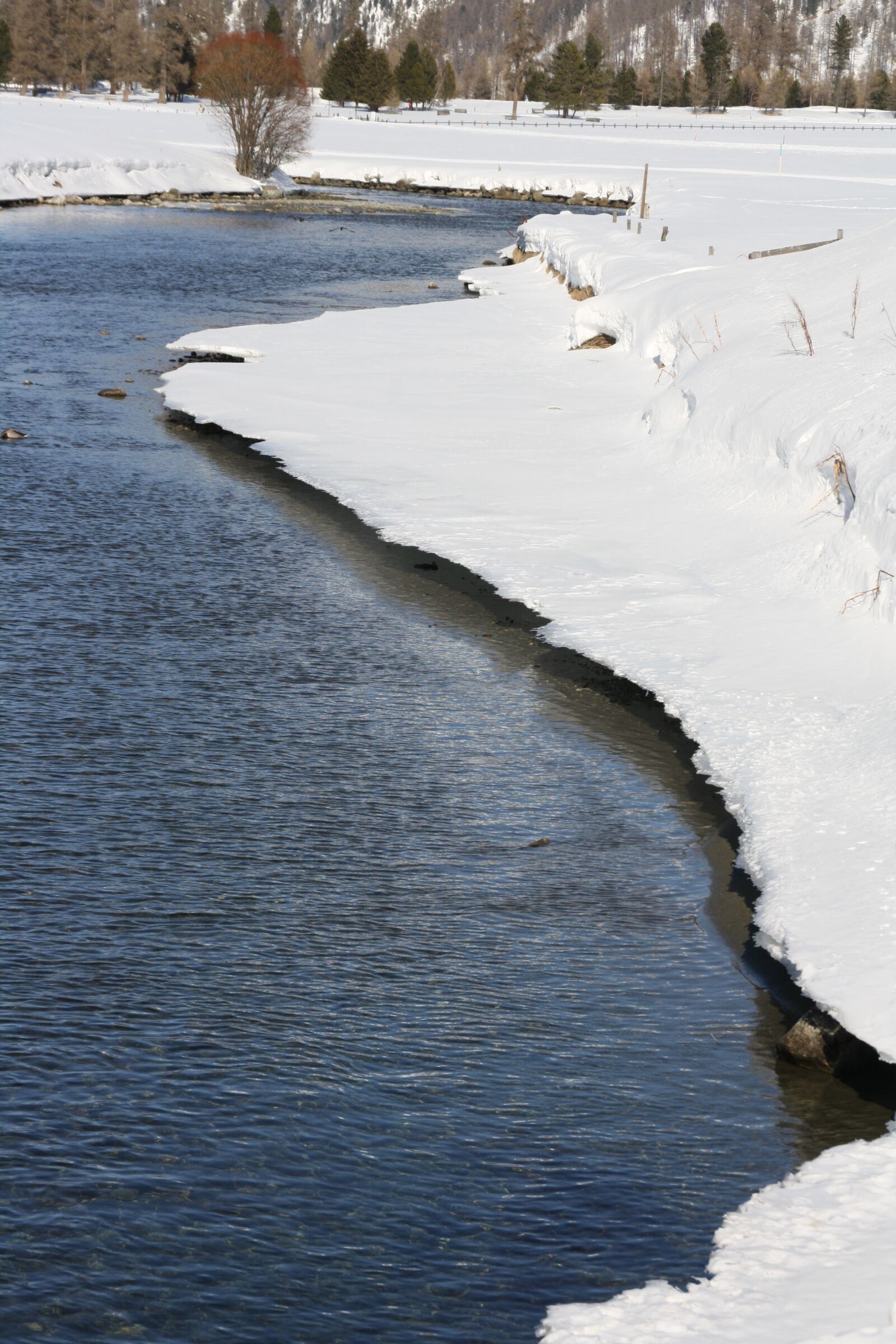 Canon EOS 1000D (EOS Digital Rebel XS / EOS Kiss F) sample photo. Snow, river, winter photography
