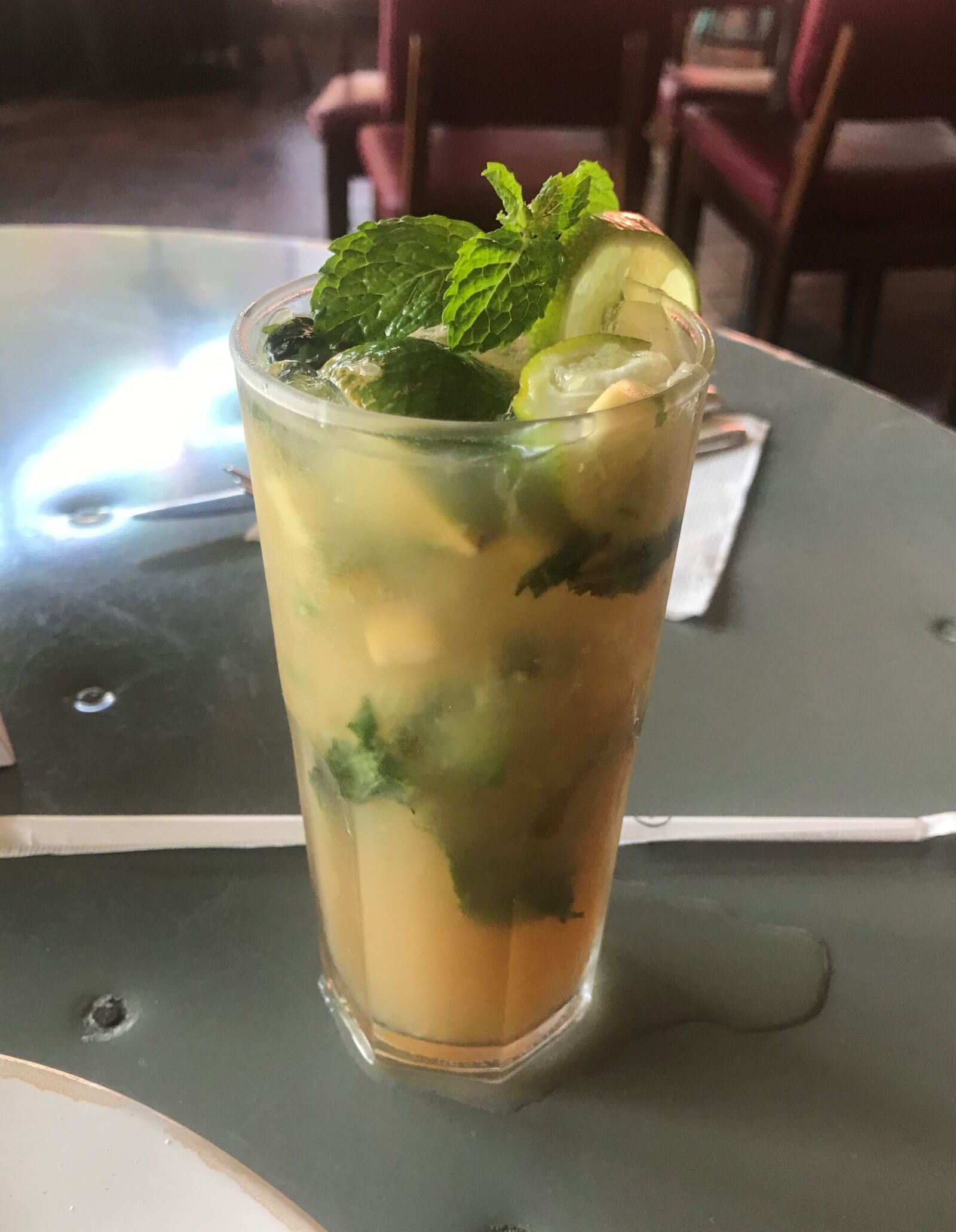 iPhone 7 back camera 3.99mm f/1.8 sample photo. Juice, orange, mint photography