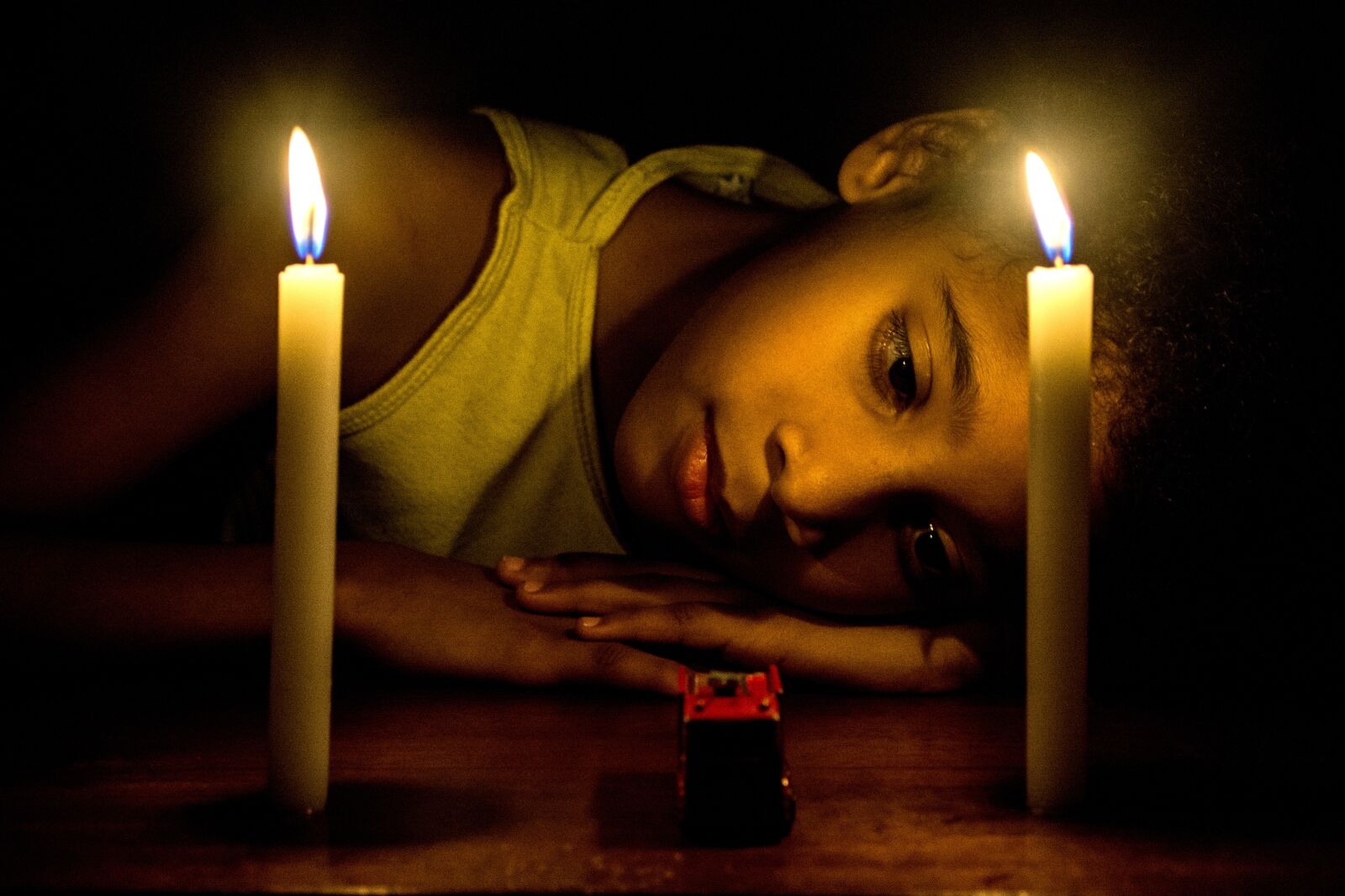 Nikon D5200 sample photo. Girl, candles, night photography