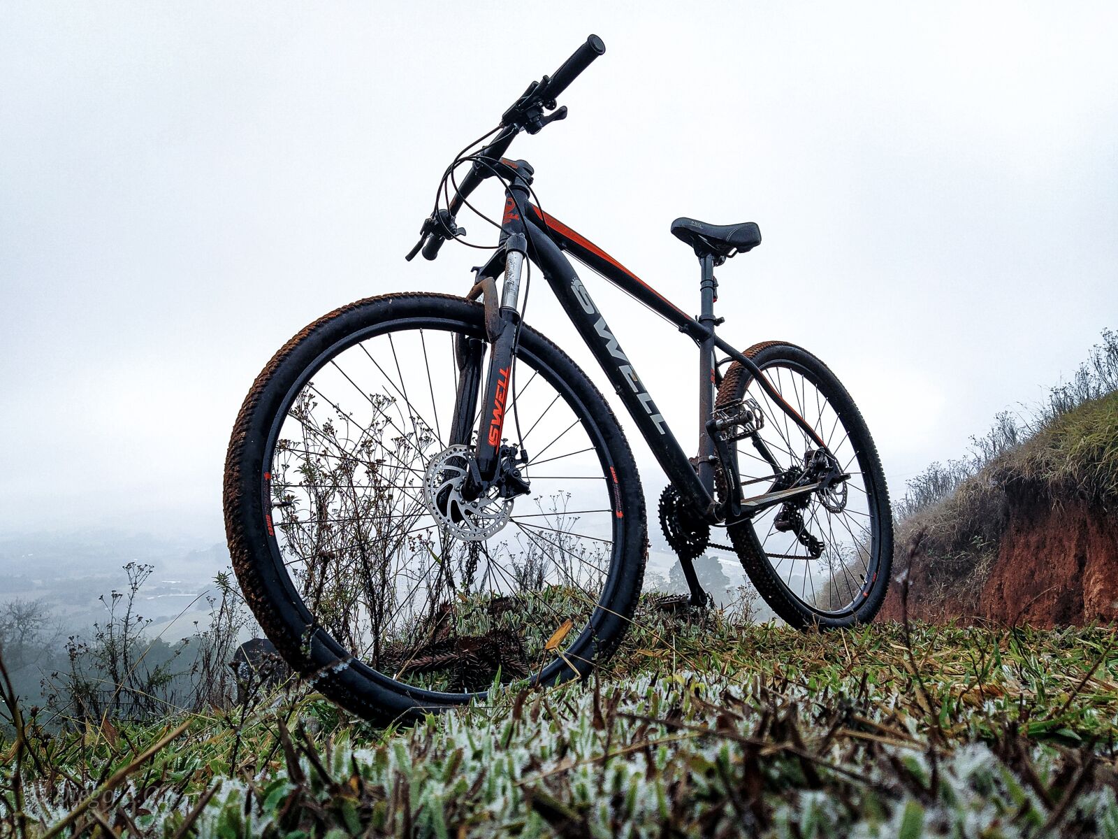 Xiaomi Mi A3 sample photo. Morning, bike track, mountain photography