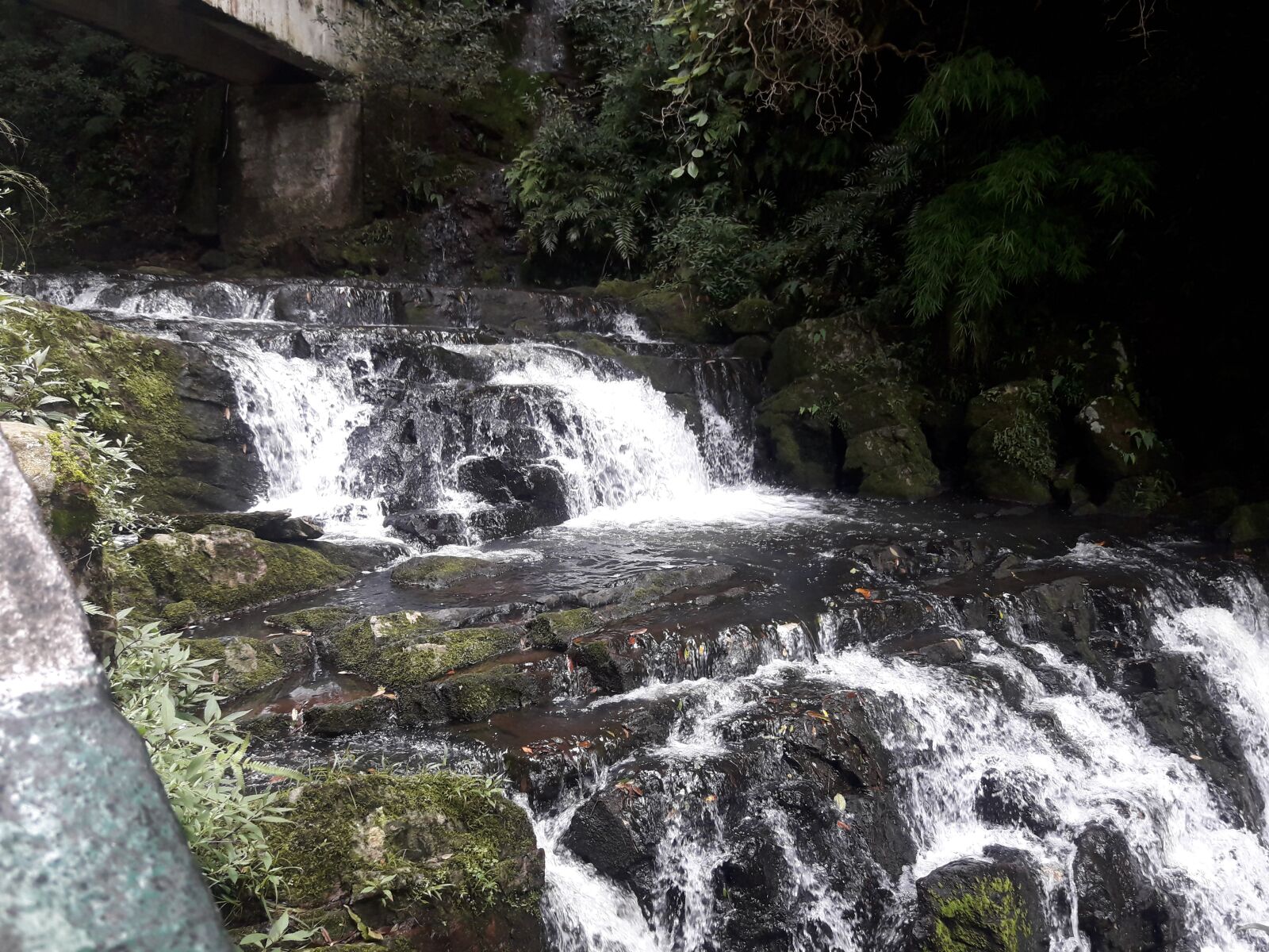Samsung Galaxy J7 Neo sample photo. Water fall, water, green photography