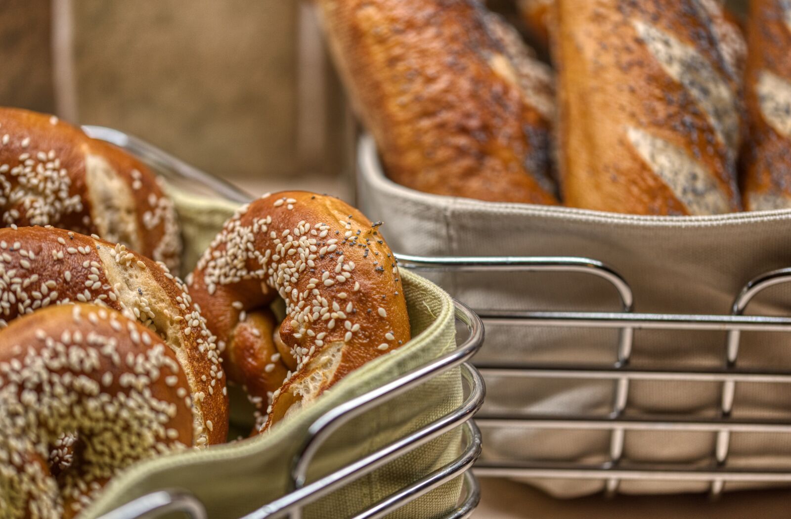 Nikon D750 sample photo. Pretzels, bread, roll photography