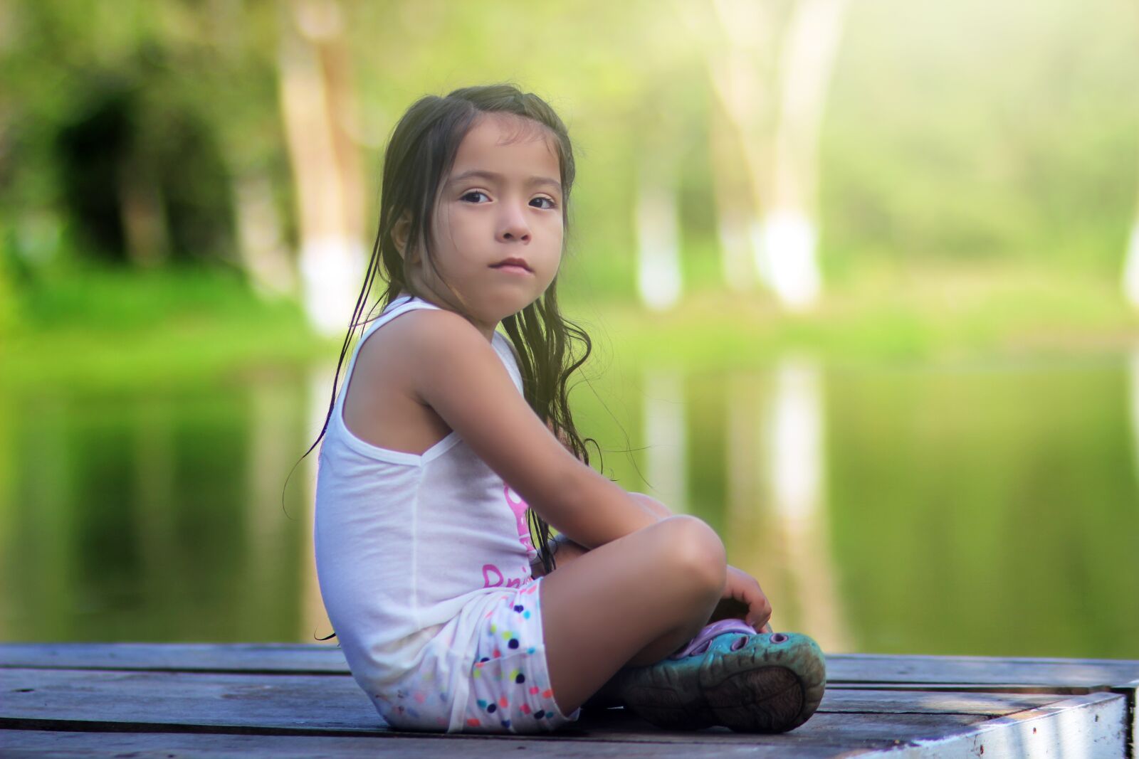 Canon YN85mm f/1.8 DCM sample photo. Child, girl, water photography