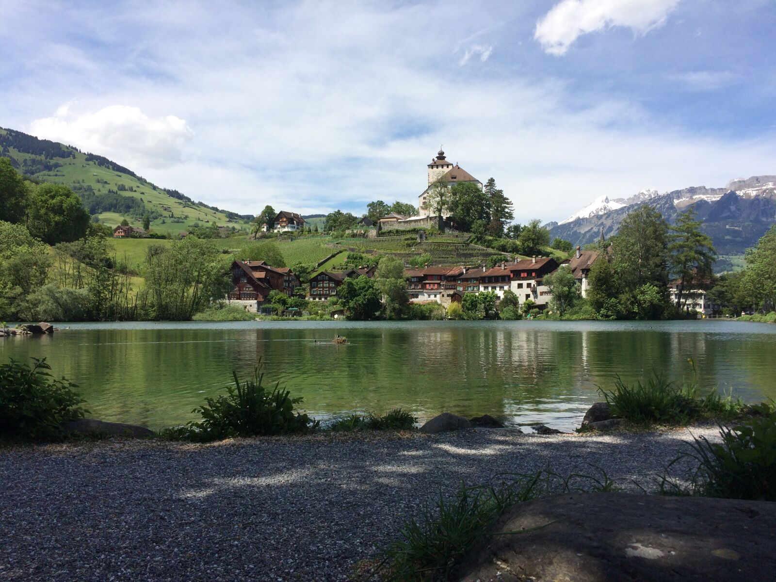 iPhone 5s back camera 4.15mm f/2.2 sample photo. Lake, summer, switzerland photography