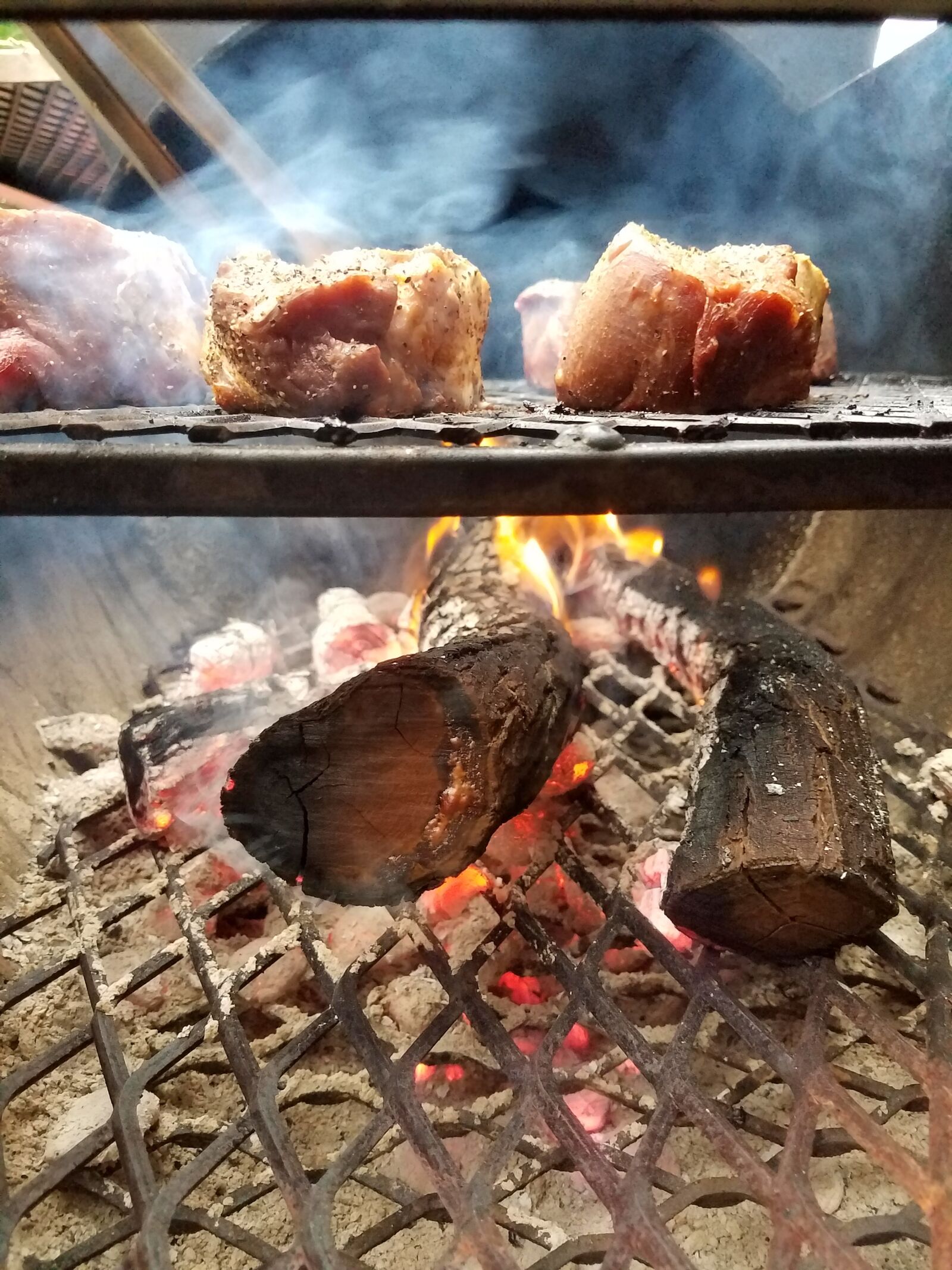 Samsung Galaxy S7 sample photo. Smoker, smoke, steak photography