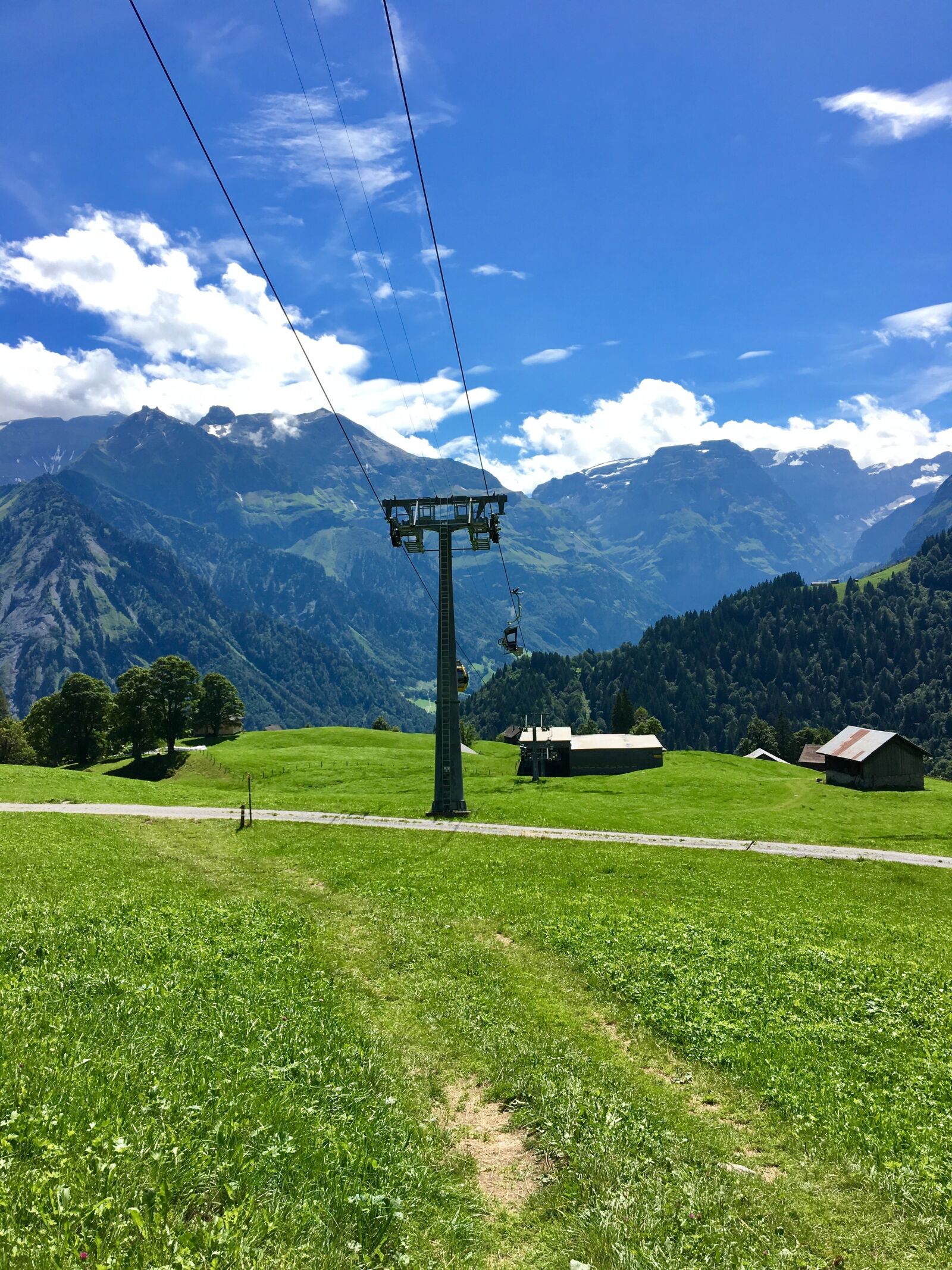 Apple iPhone 6s sample photo. Mountain railway, glarus, meadow photography