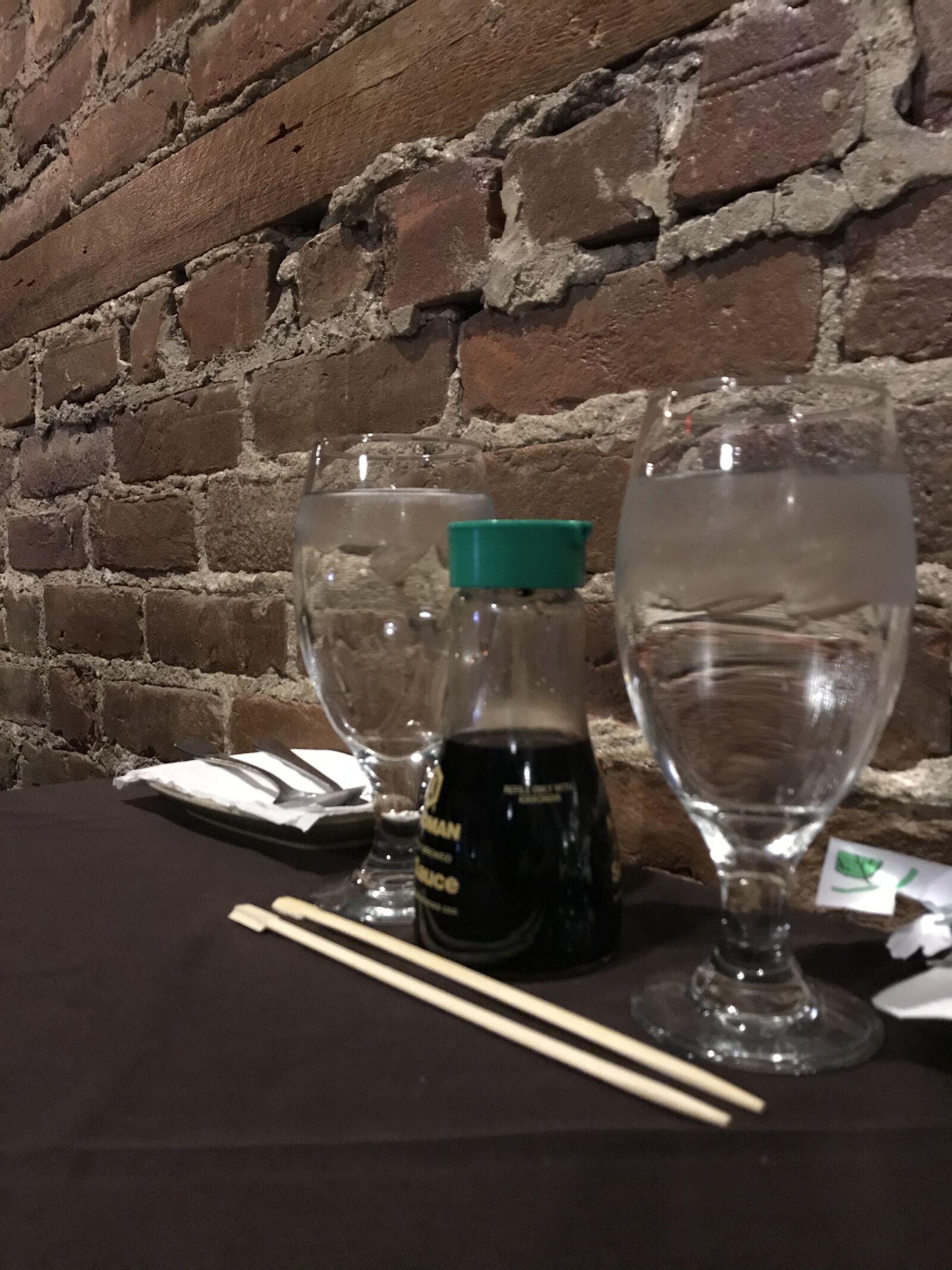 iPhone 7 back camera 3.99mm f/1.8 sample photo. Restaurant, soy, sauce photography